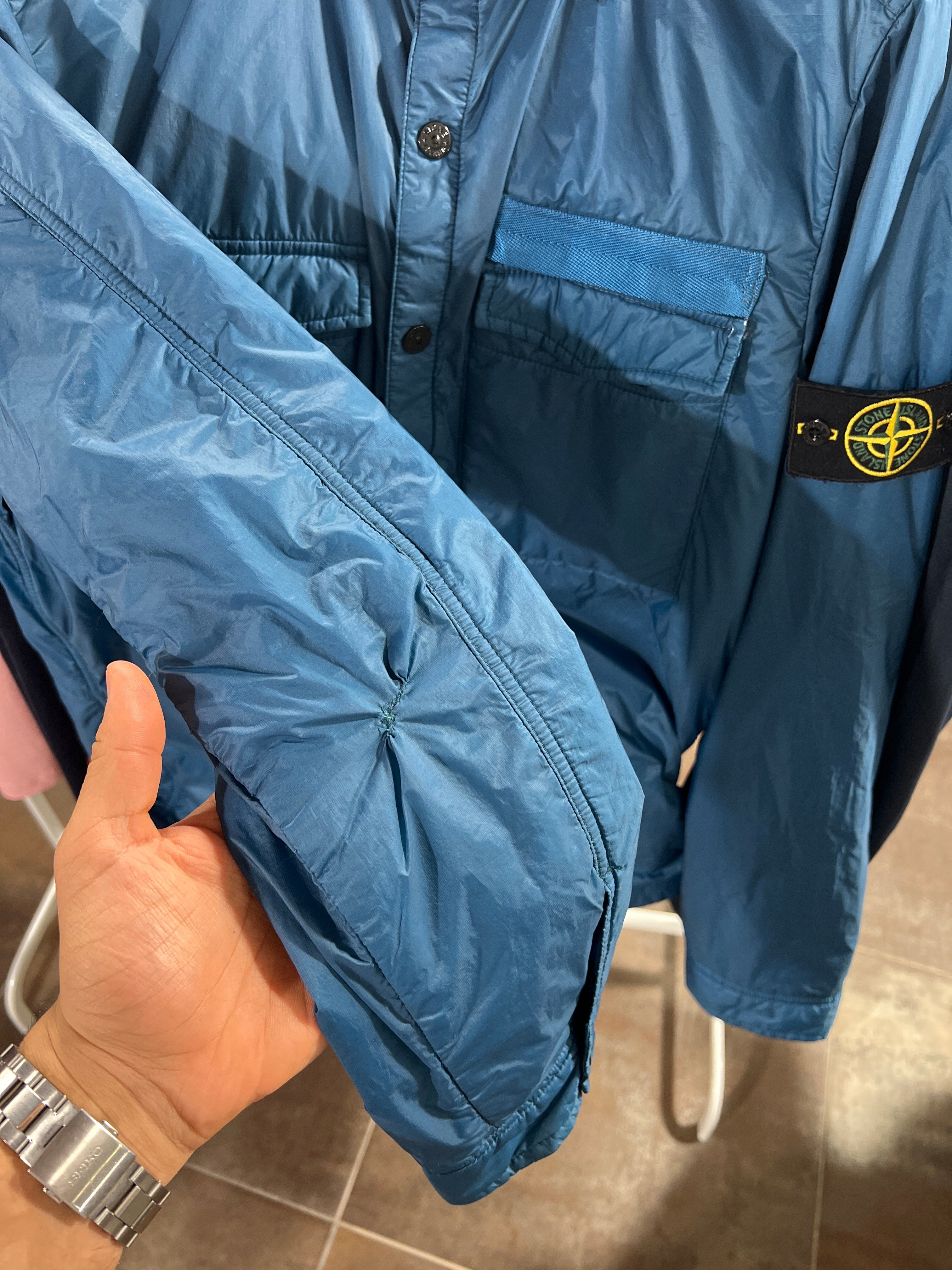 Veste Stone Island bleu taille L - Vue côté