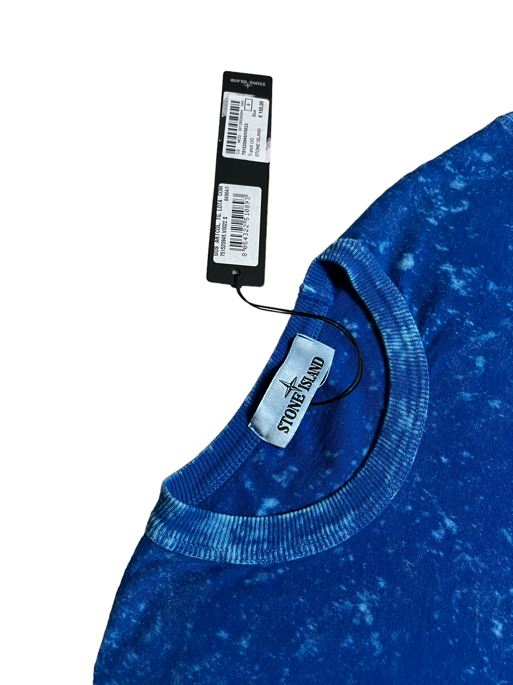 Veste Stone Island bleu taille S - Logo et étiquette