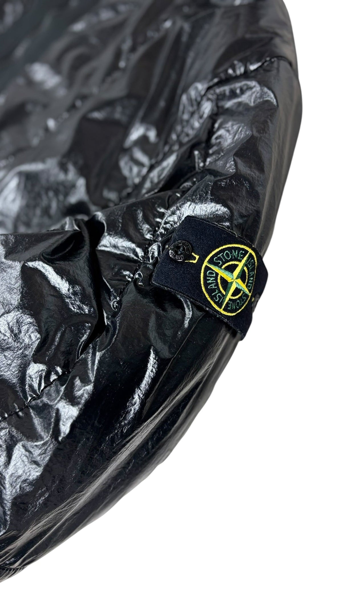 Veste Stone Island Compact Cotton Nylon Jetsey Reversible noir taille L, seconde main authentifiée NB08, vue de dos — vue 2