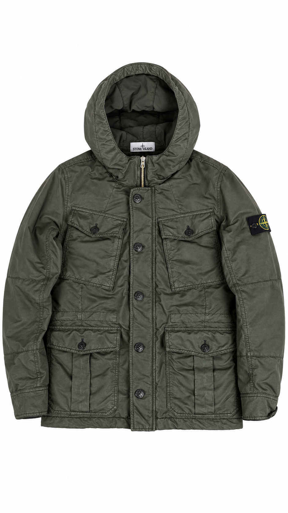 Veste Stone Island David-TC kaki taille S, seconde main authentifiée NB08 — vue 1