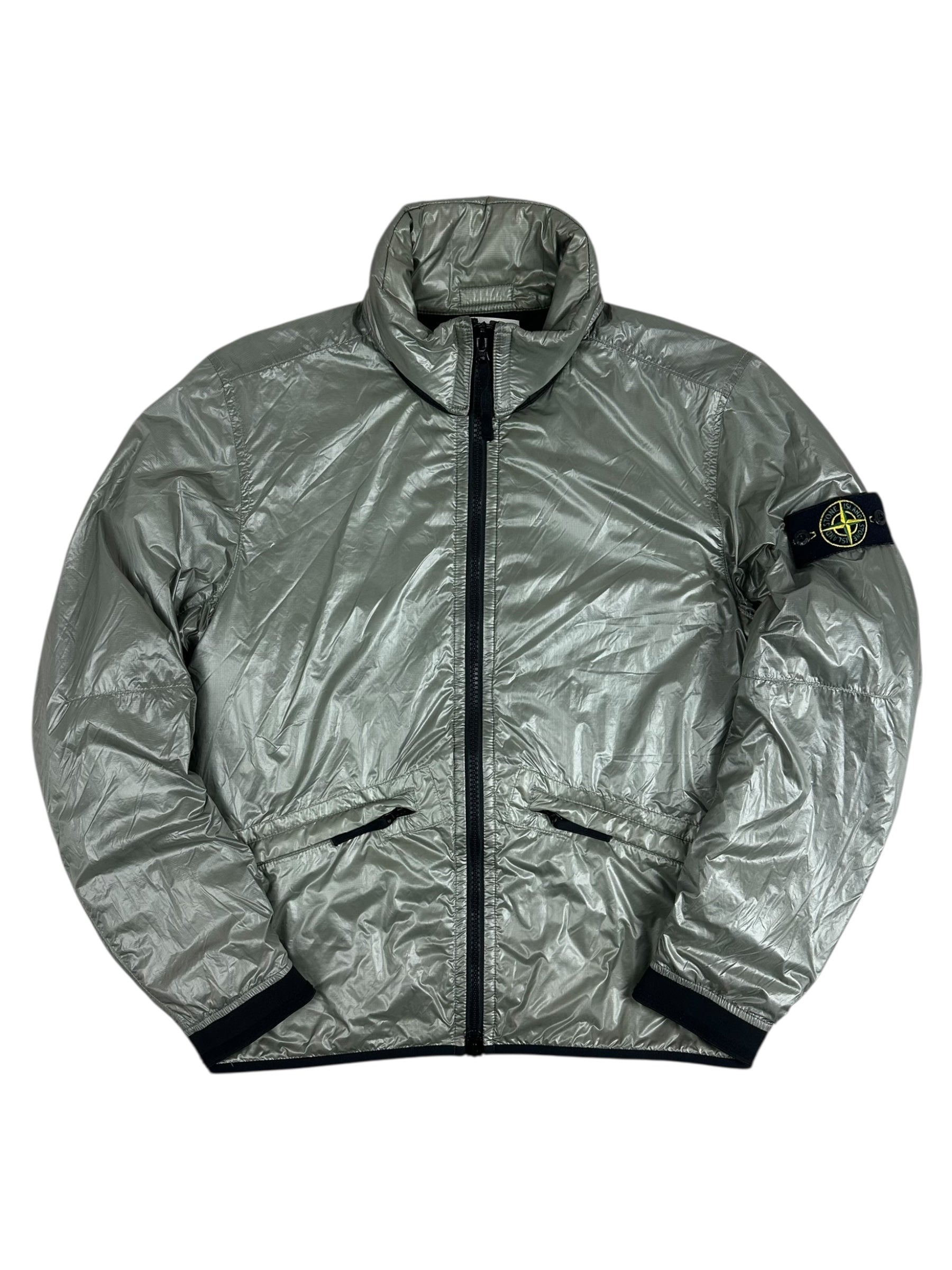 Veste Stone Island gris métallisé taille L - Vue de face