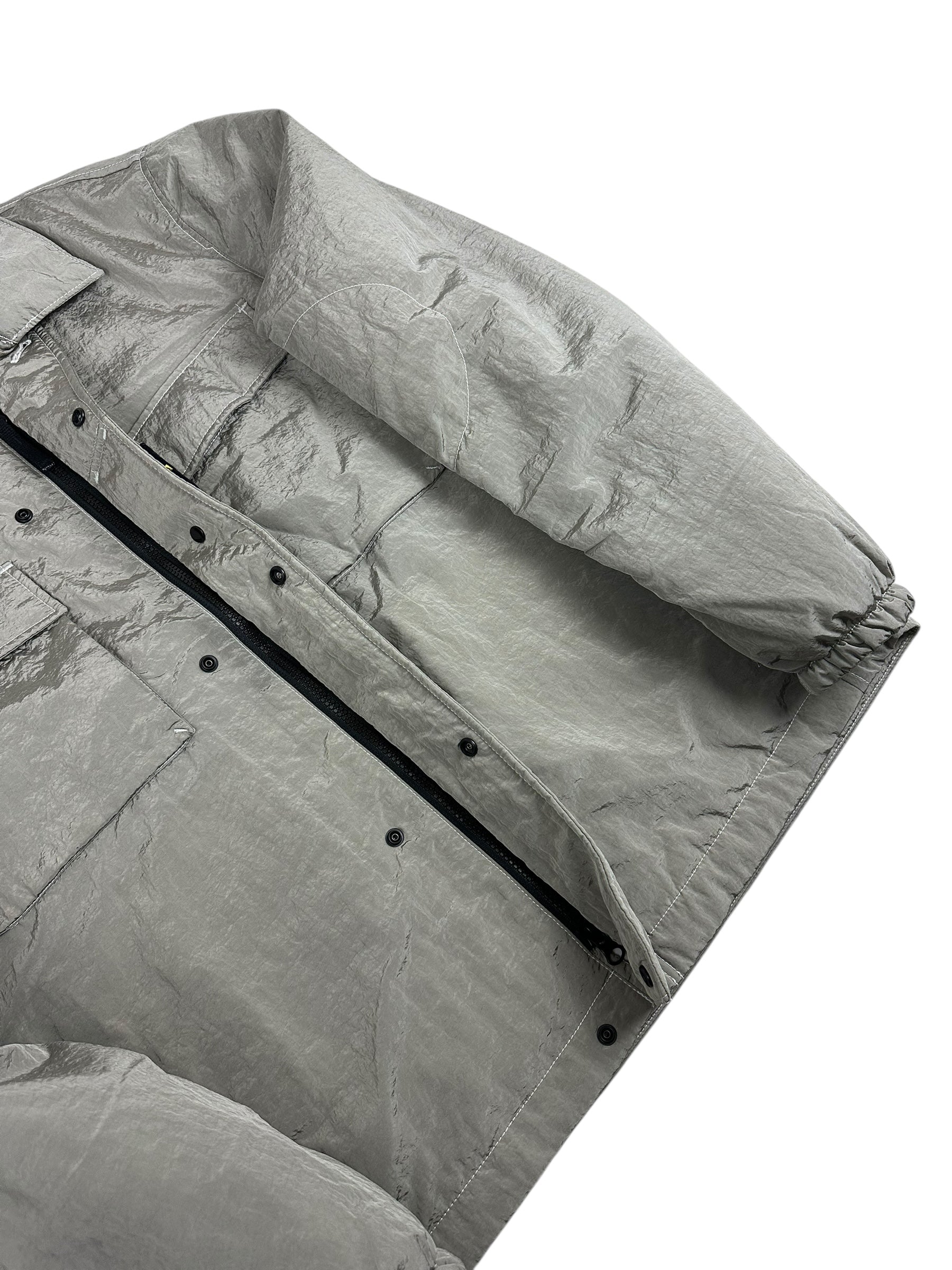 Veste Stone Island gris taille M - Logo et étiquette