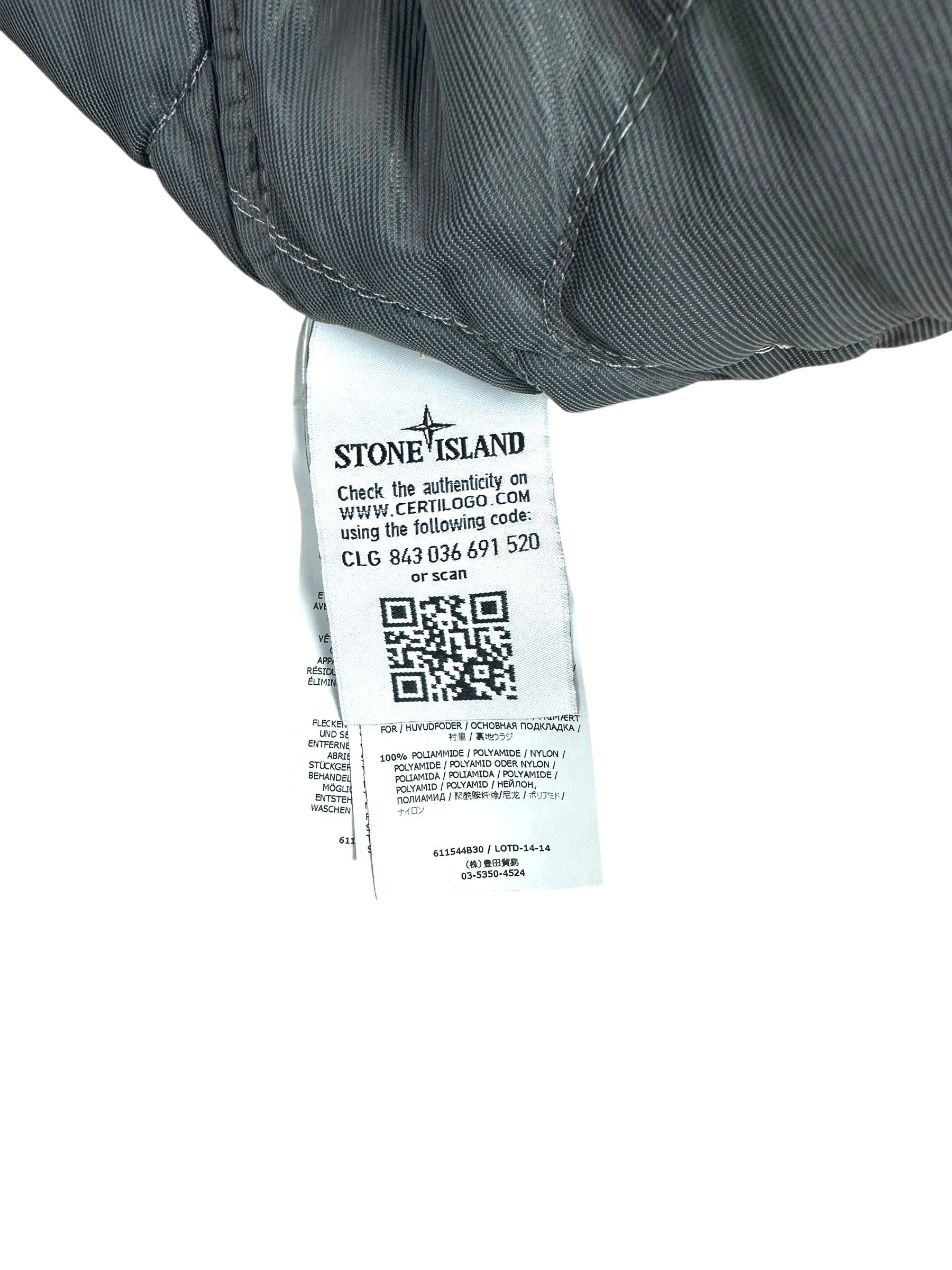 Veste Stone Island gris taille S - Logo et étiquette