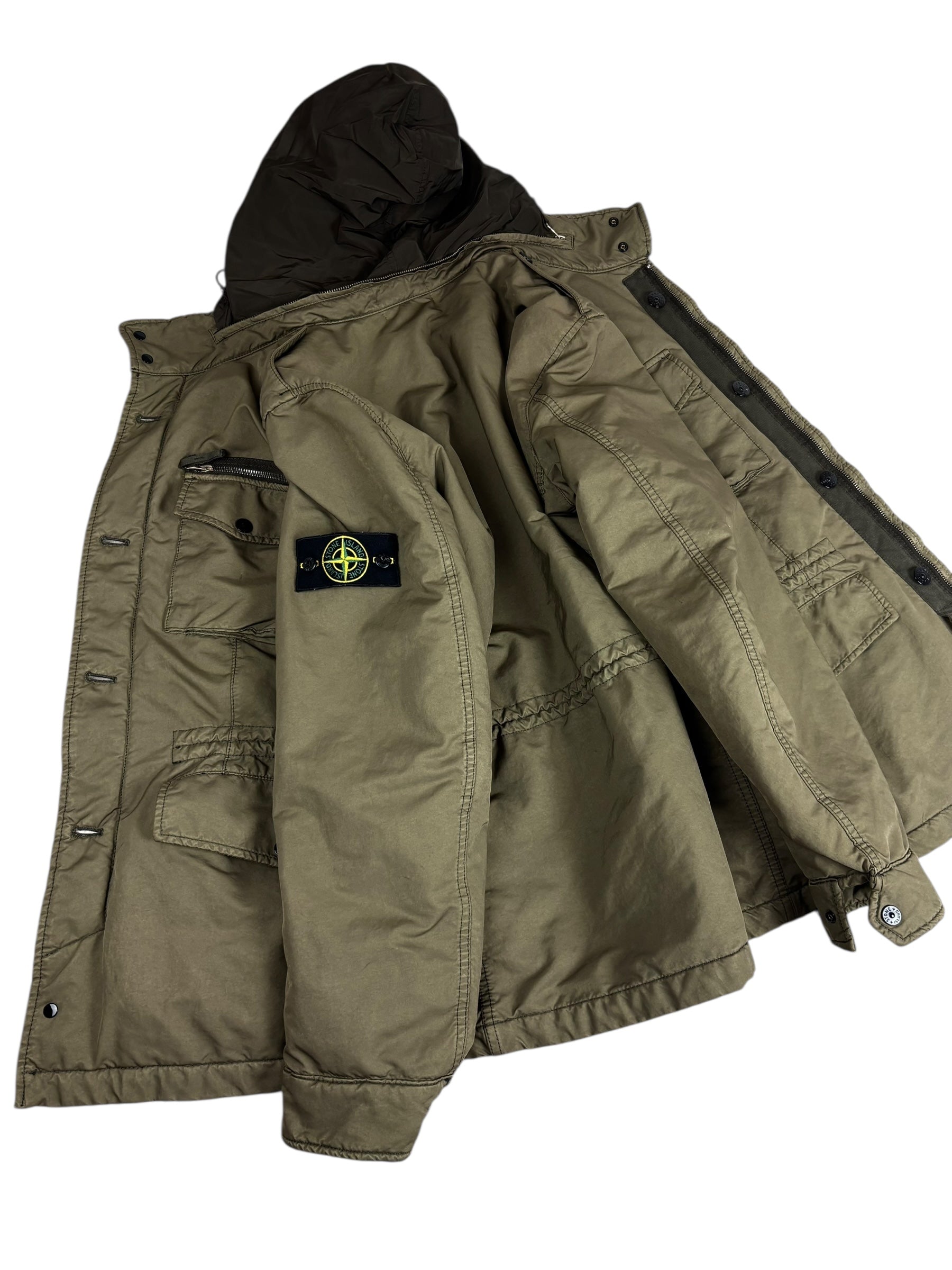 Veste Stone Island kaki taille L - Vue côté