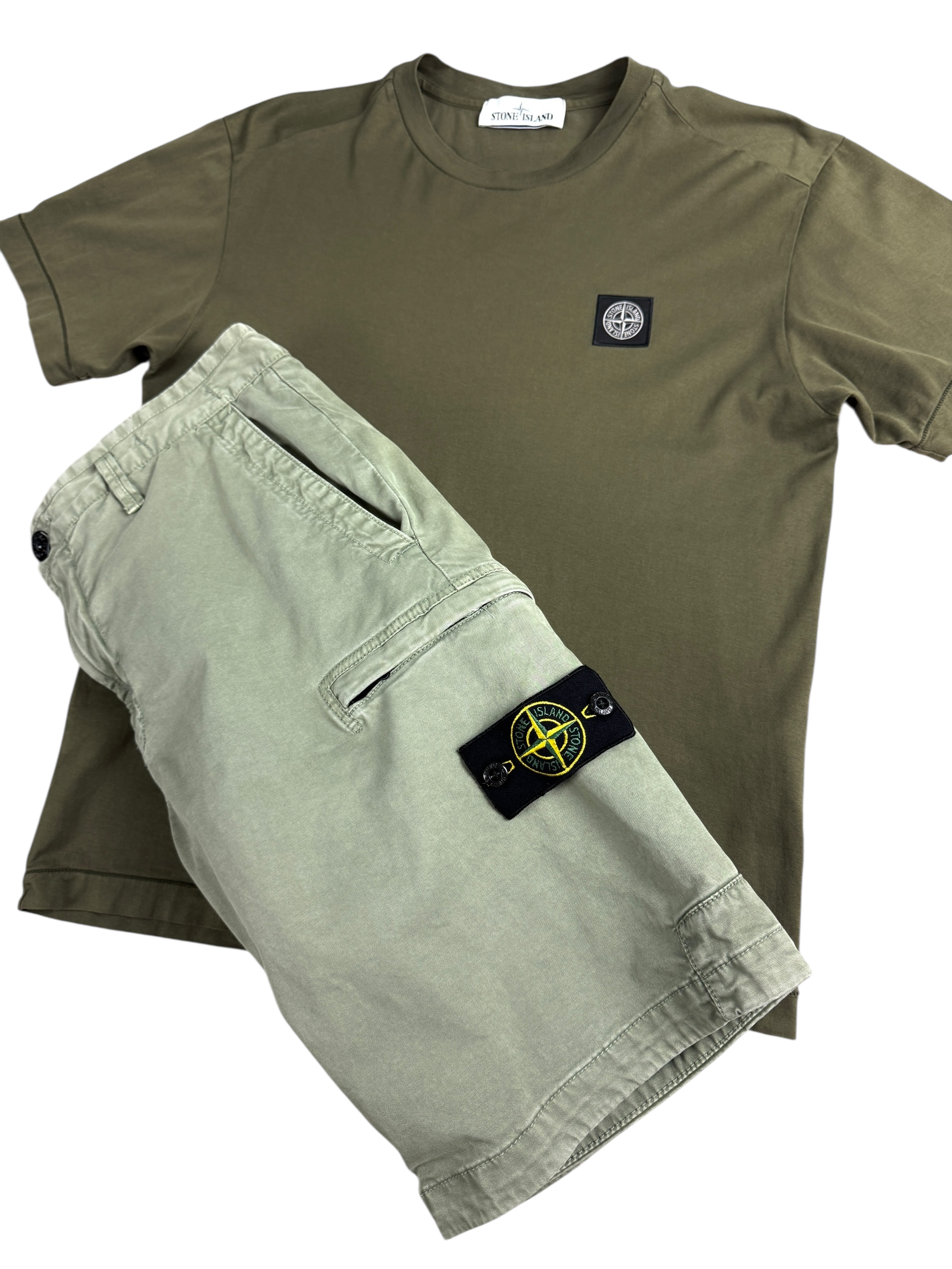 Veste Stone Island kaki taille S - Vue de dos