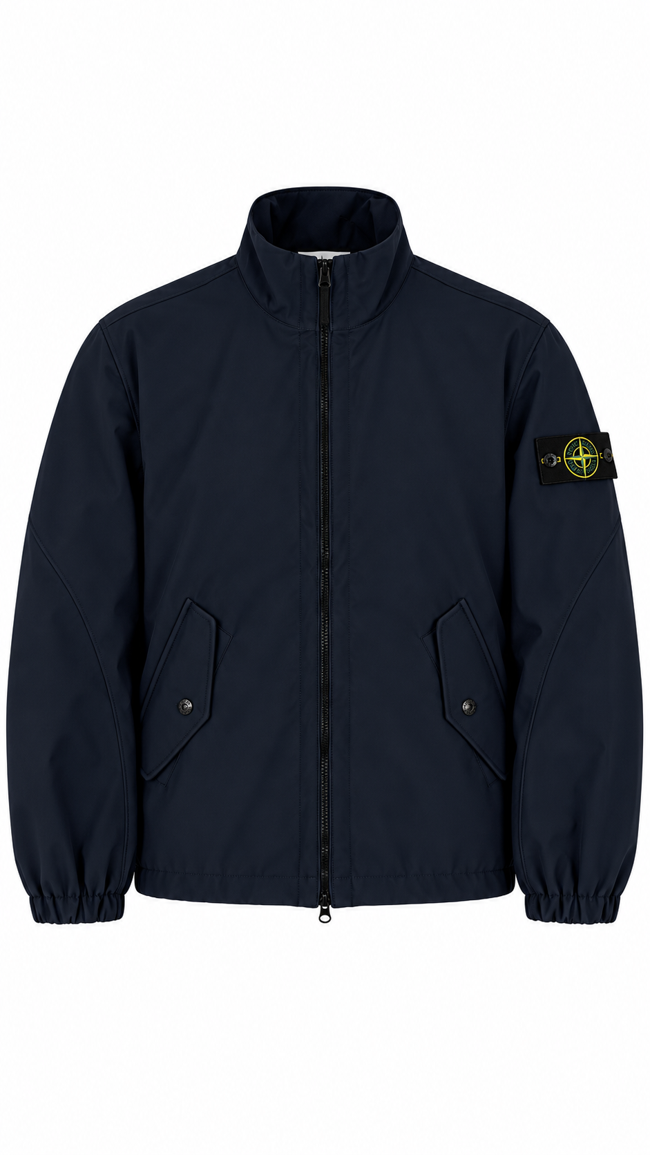 Veste Stone Island Light Soft Shell-R e.Dye Col Montant marine, neuve — vue 1