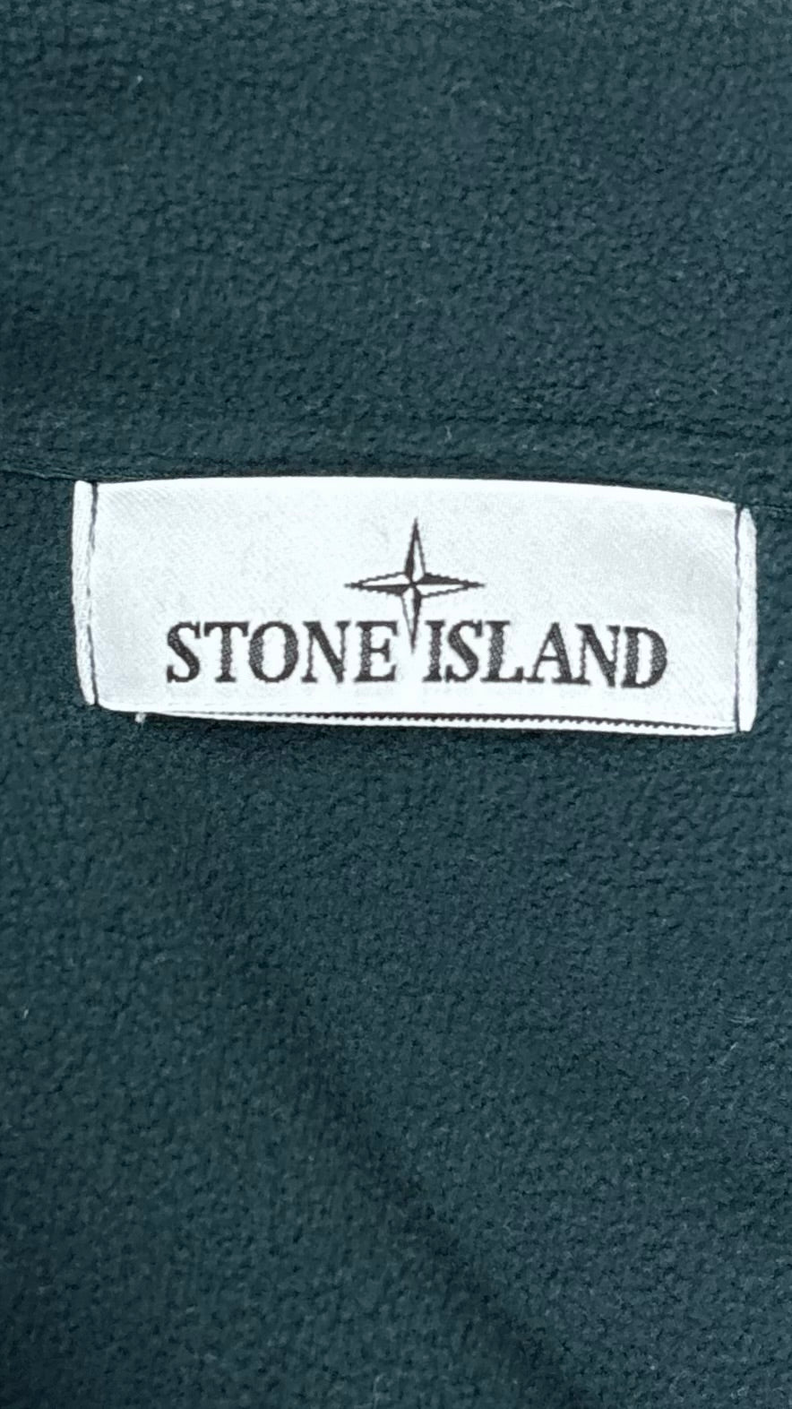 Veste Stone Island Light Soft Shell-R e.dye vert pétrole taille S, détail étiquettes et finitions — vue 3