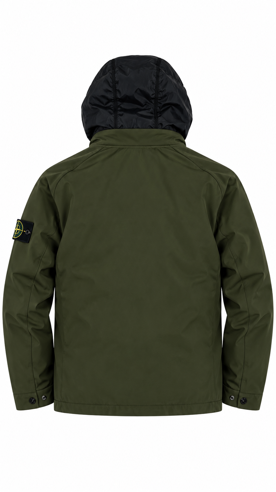 Veste Stone Island Light Soft Shell-R kaki, vue de dos — vue 2