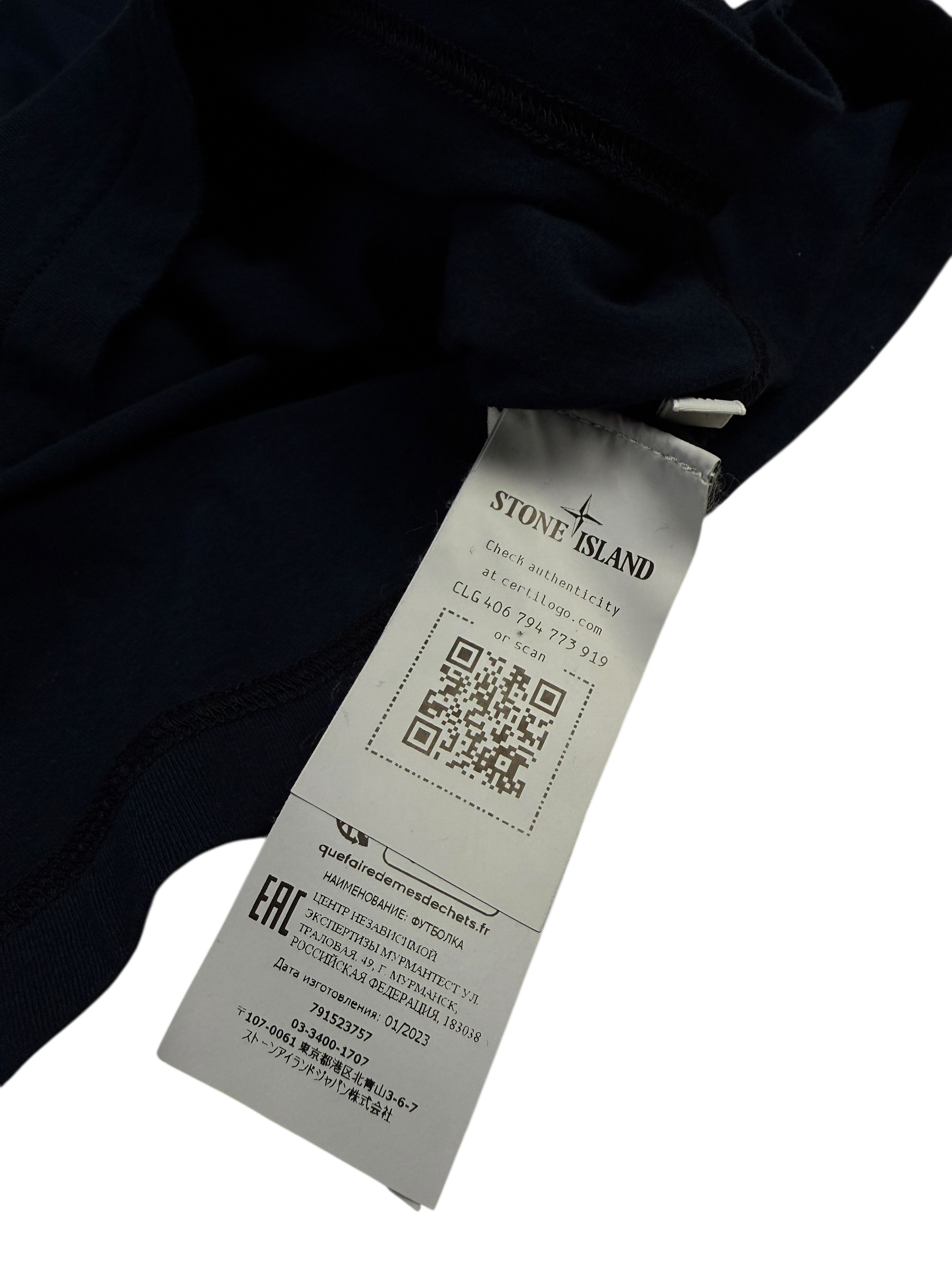 Veste Stone Island marine taille M - Détail
