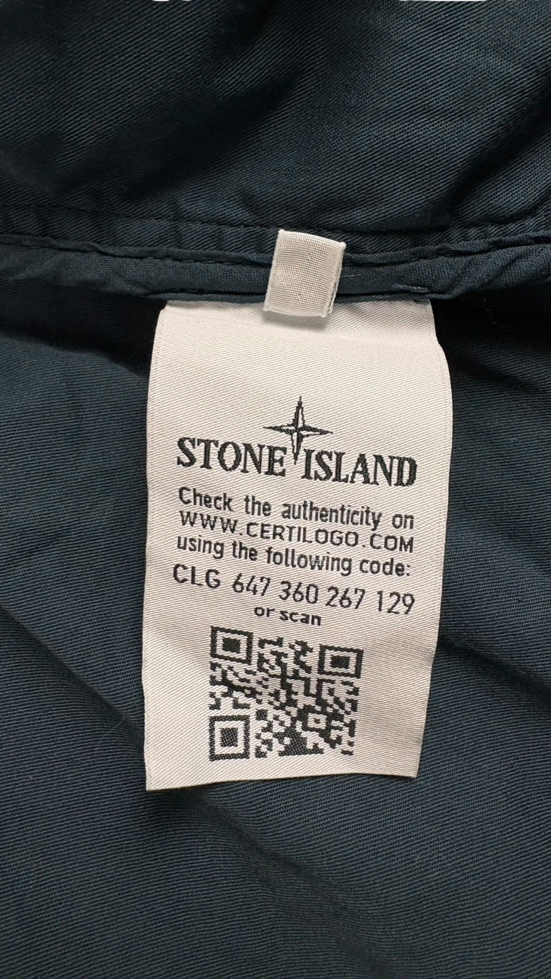 Veste Stone Island marine taille M - Logo et étiquette