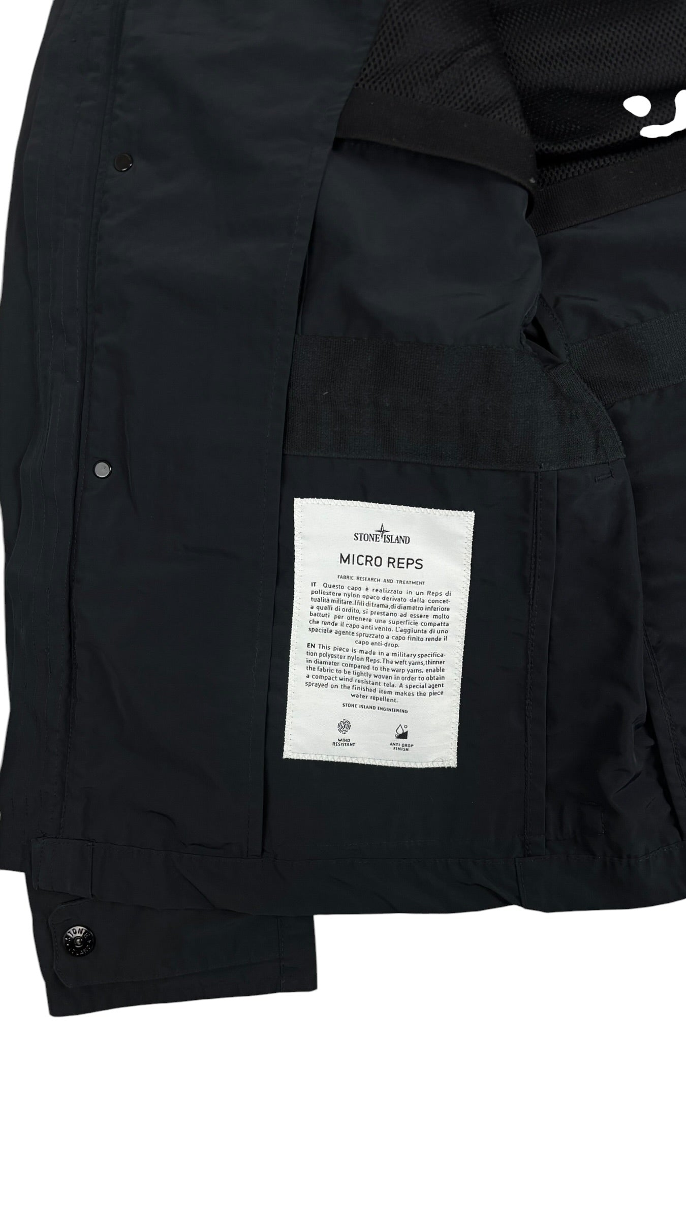 Veste Stone Island marine taille S - Logo et étiquette