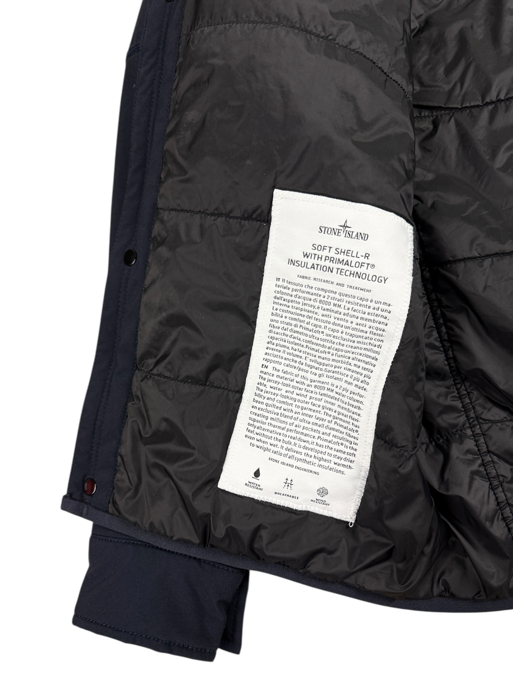 Veste Stone Island marine taille S - Logo et étiquette