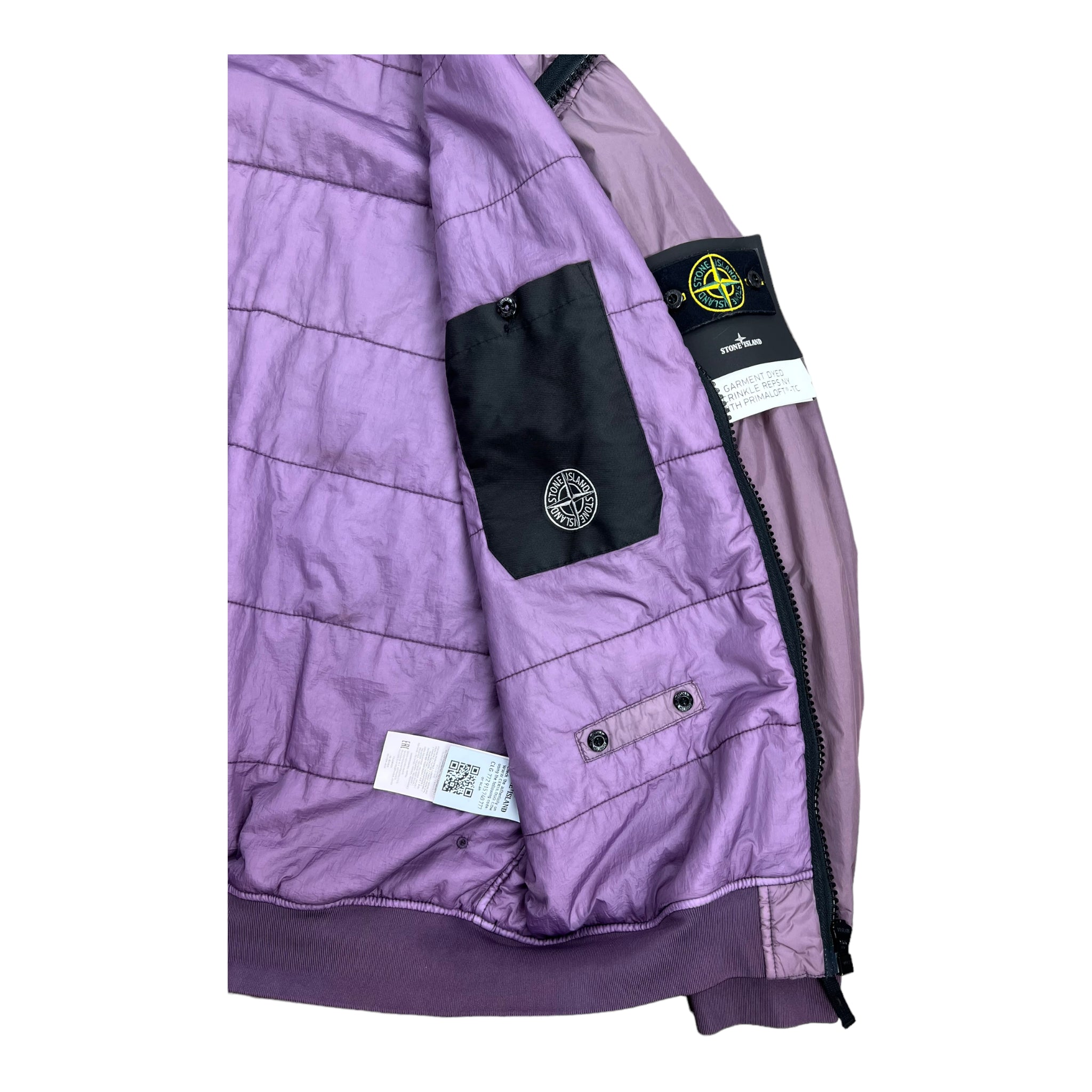 VESTE STONE ISLAND GARMENT DYED CRINKLE REPS NY WHITH PRIMALOFT - NB08