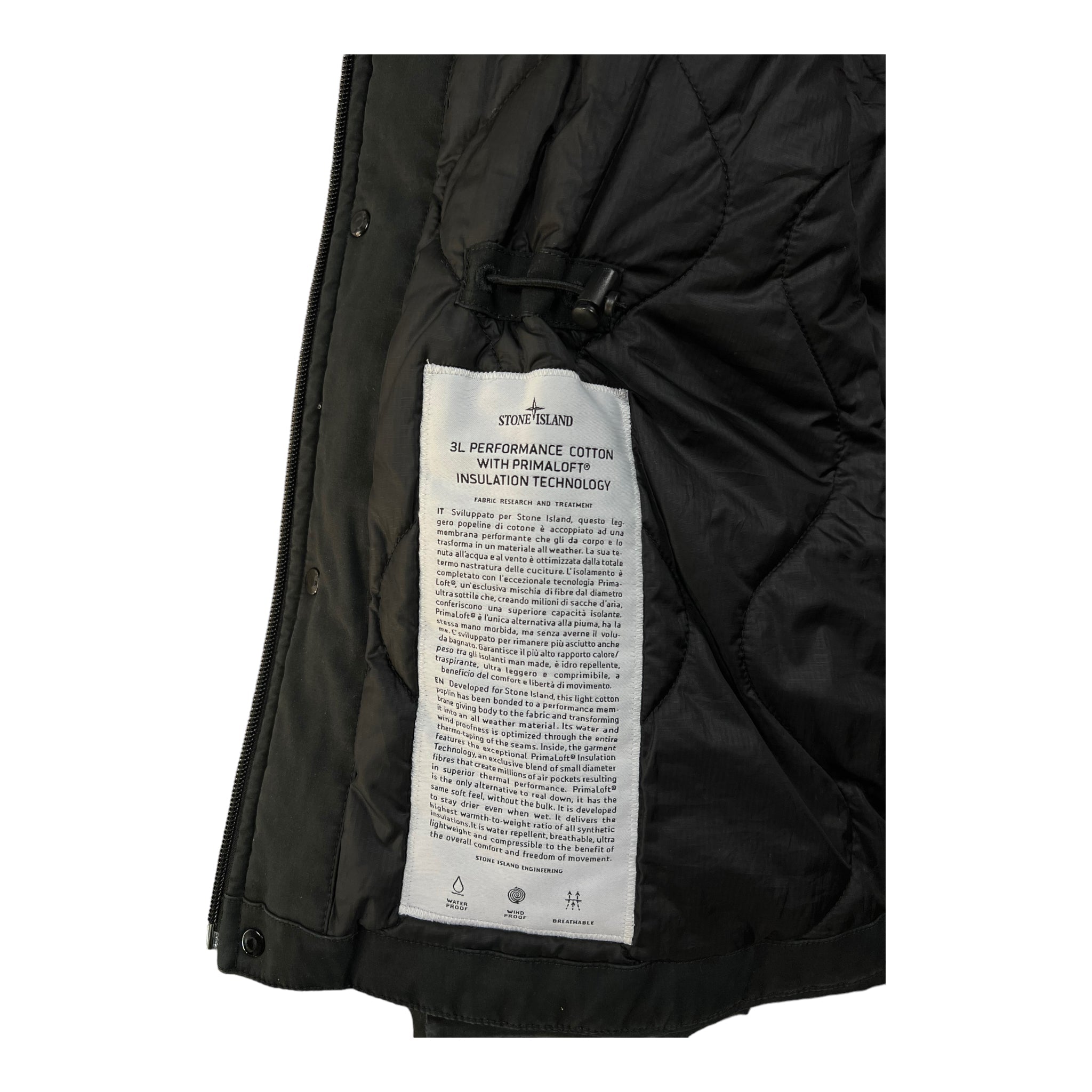 VESTE STONE ISLAND 3L PERFORMANCE COTTON WITH PRIMALOFT - NB08