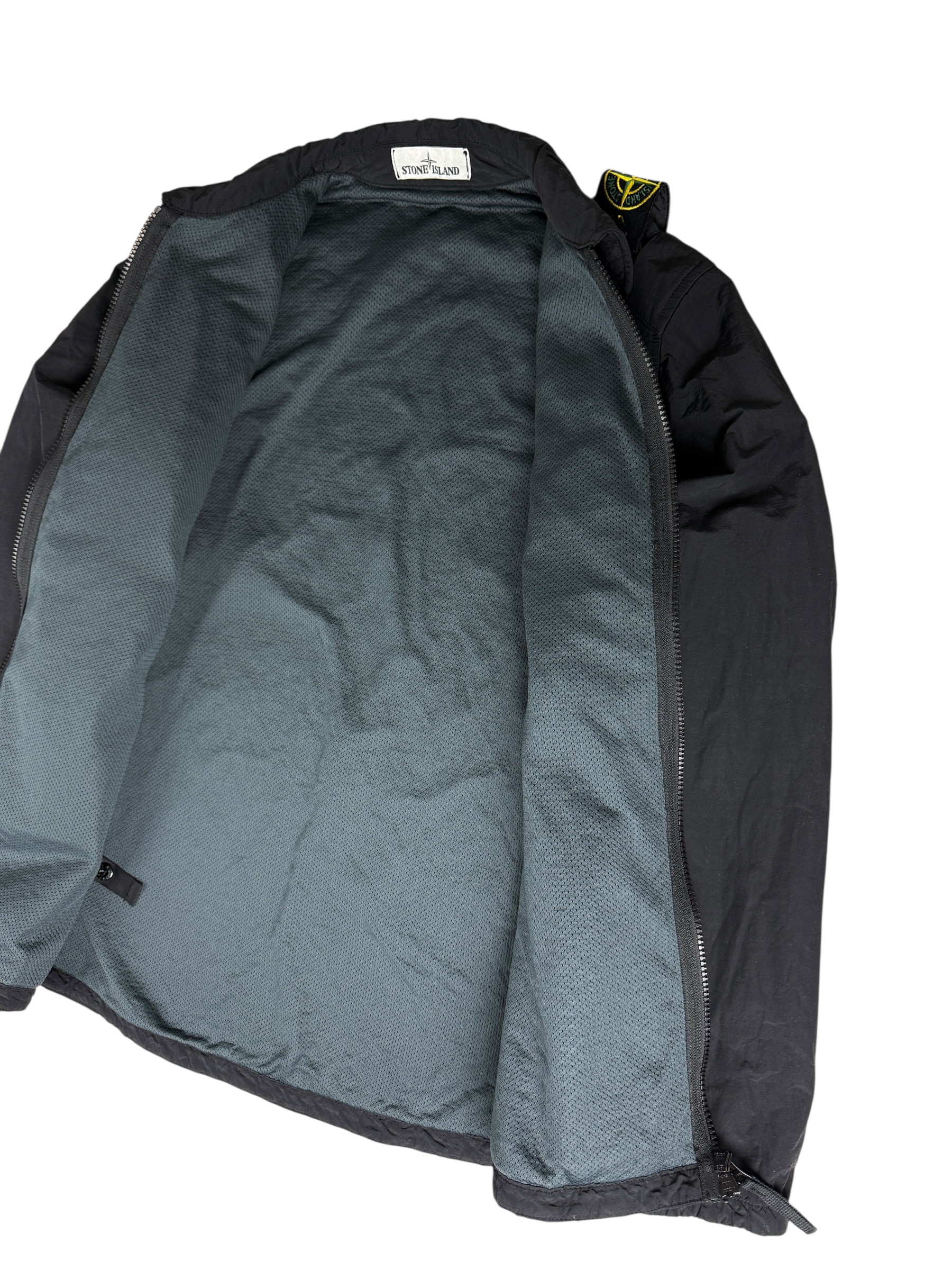 Veste Stone Island noir taille M - Logo et étiquette