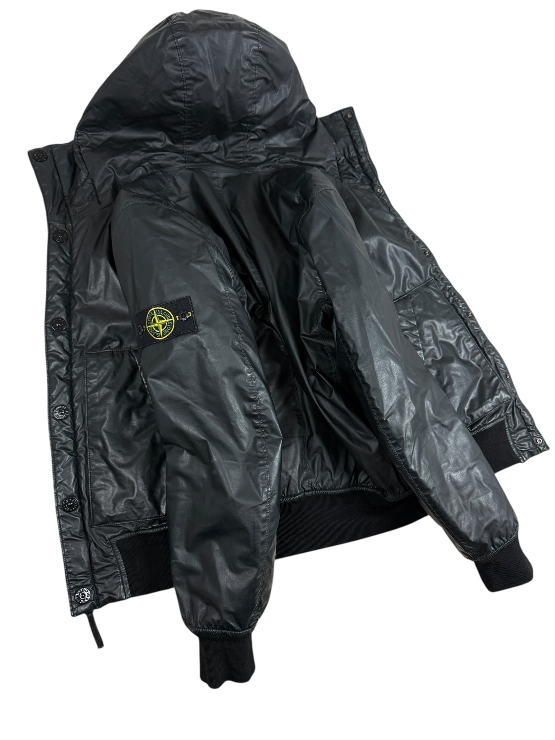 Veste Stone Island noir taille S - Logo et étiquette
