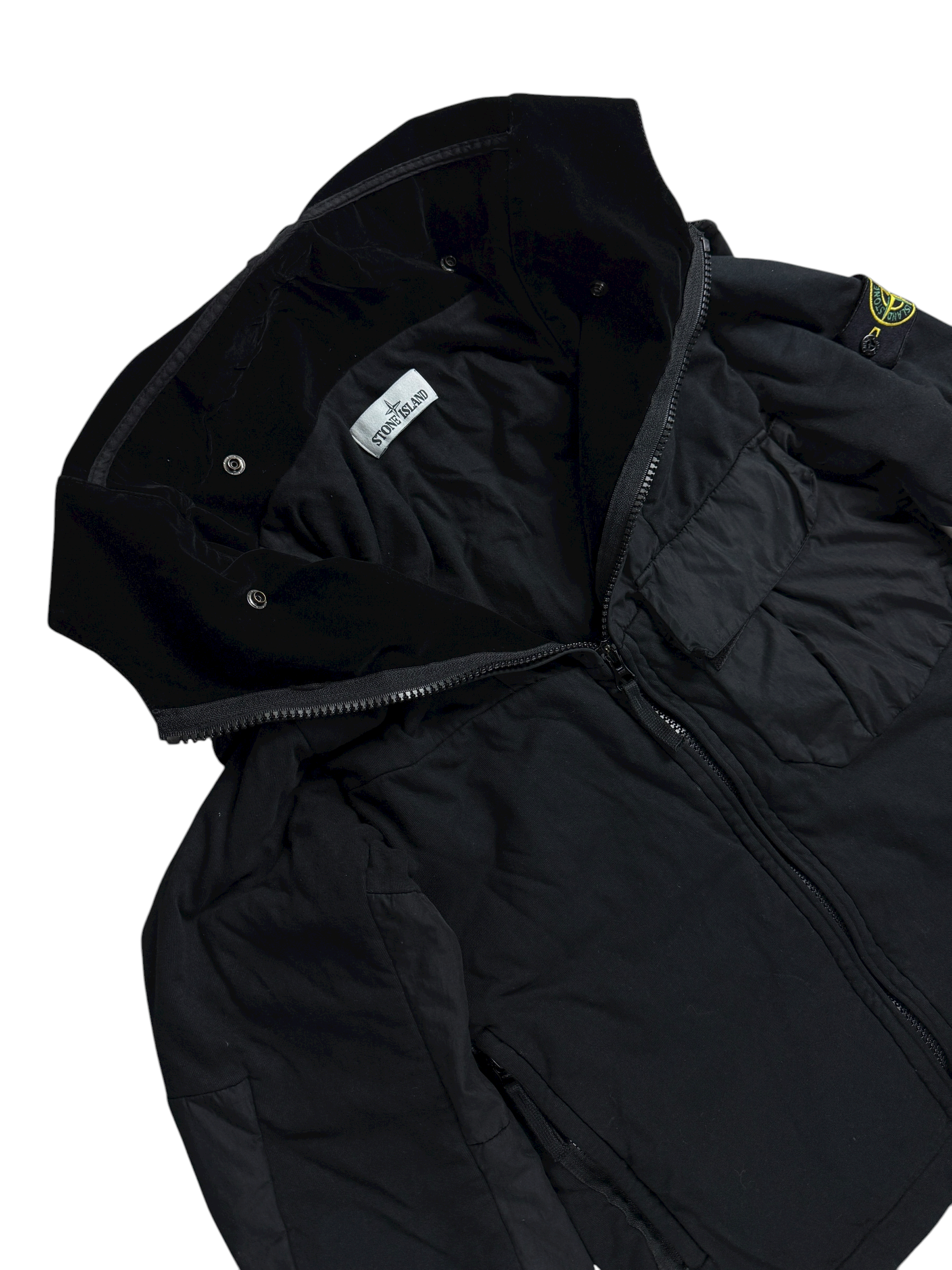 Veste Stone Island noir taille S - Logo et étiquette