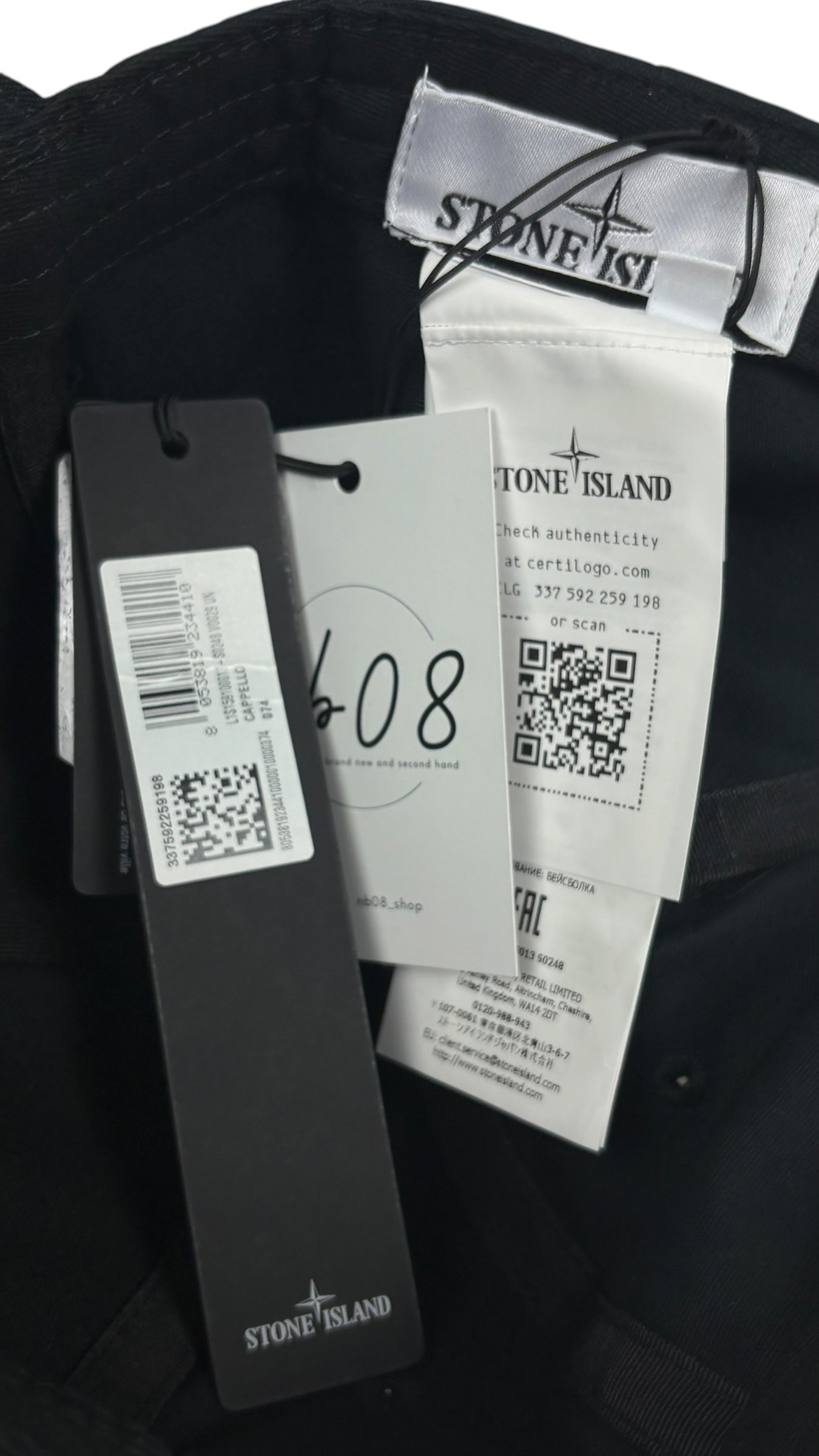 Veste Stone Island noir taille UNI - Vue côté