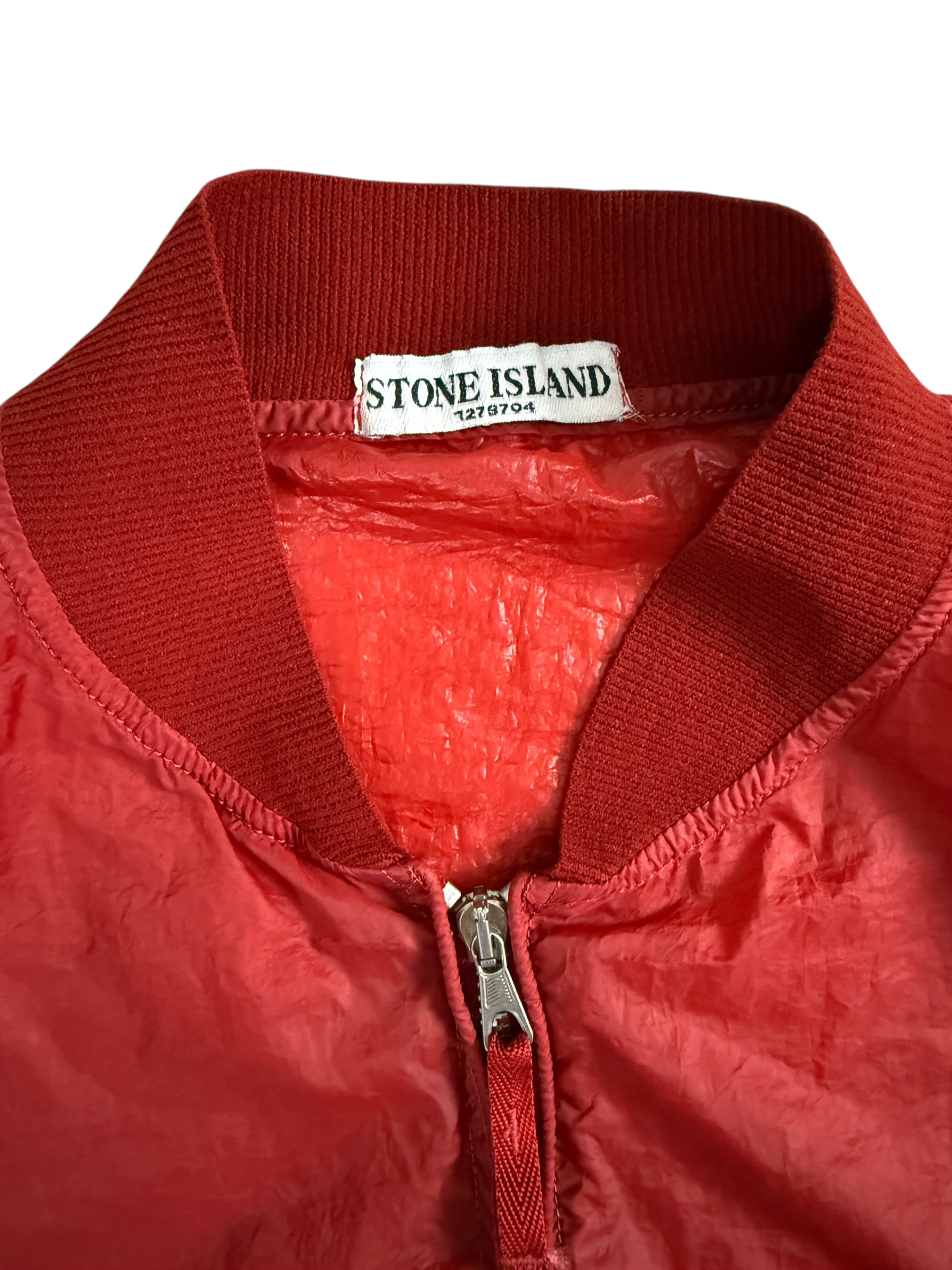 Veste Stone Island rouge taille XL - Logo et étiquette