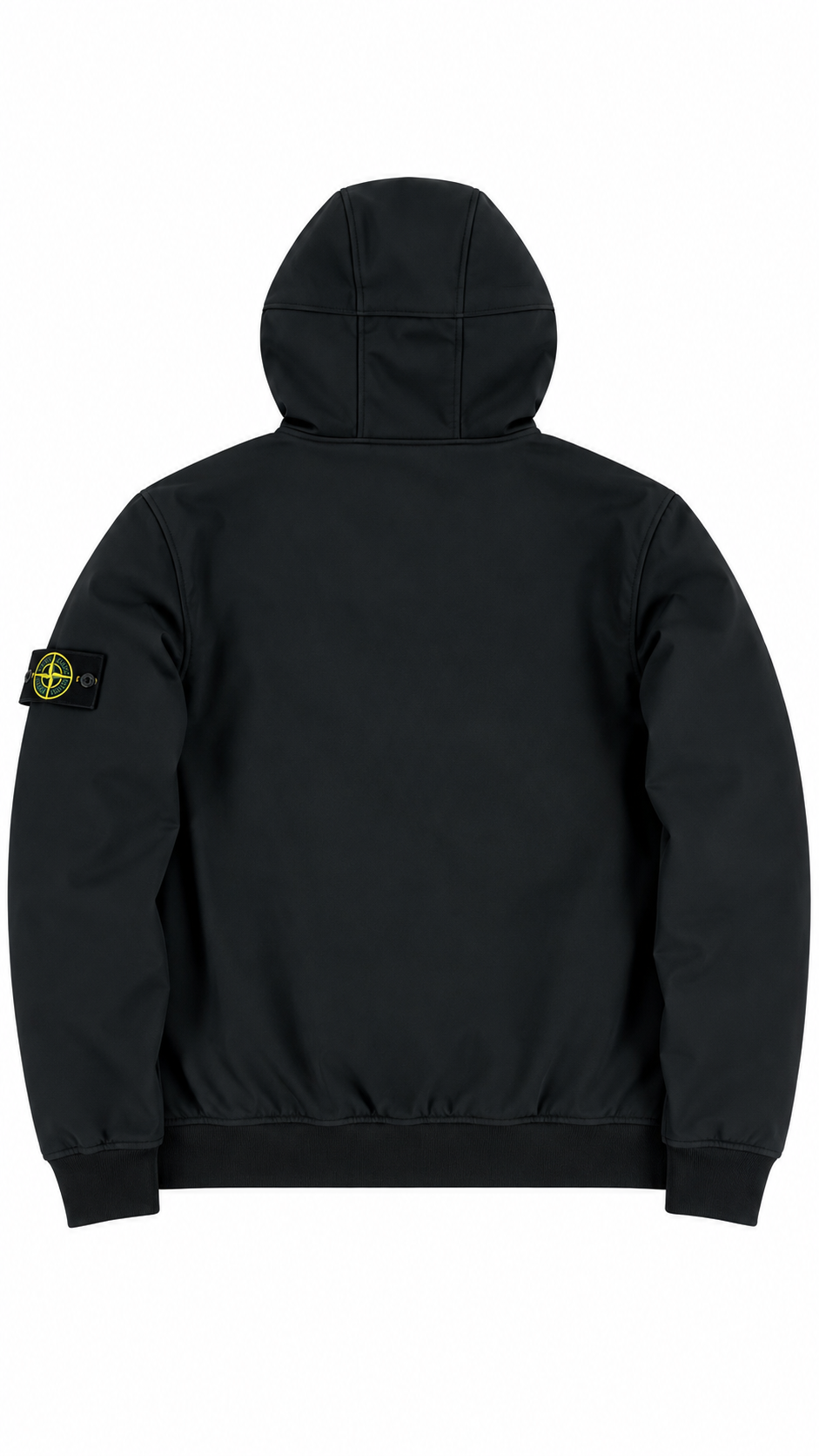 Veste Stone Island Soft Shell-R à Capuche noir, vue de dos — vue 2