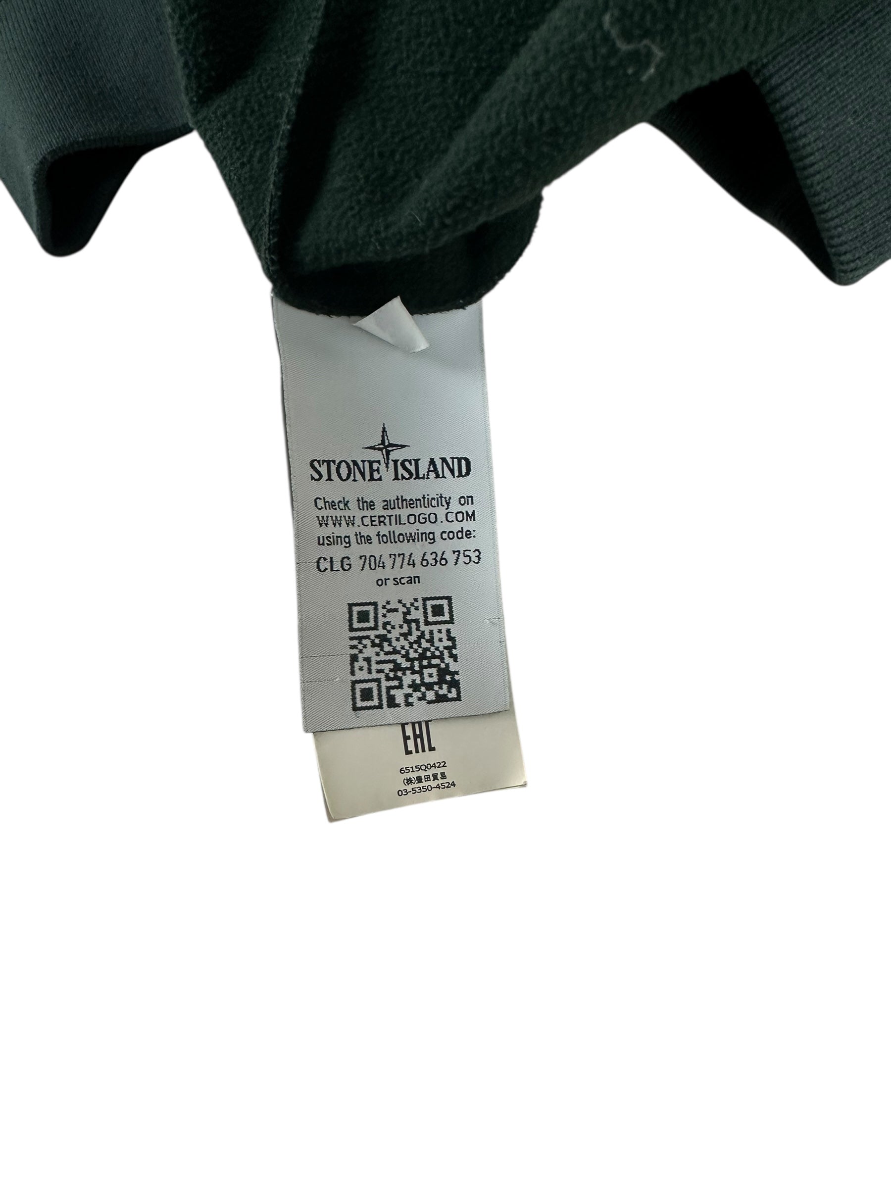 Veste Stone Island vert pétrole taille S - Détail