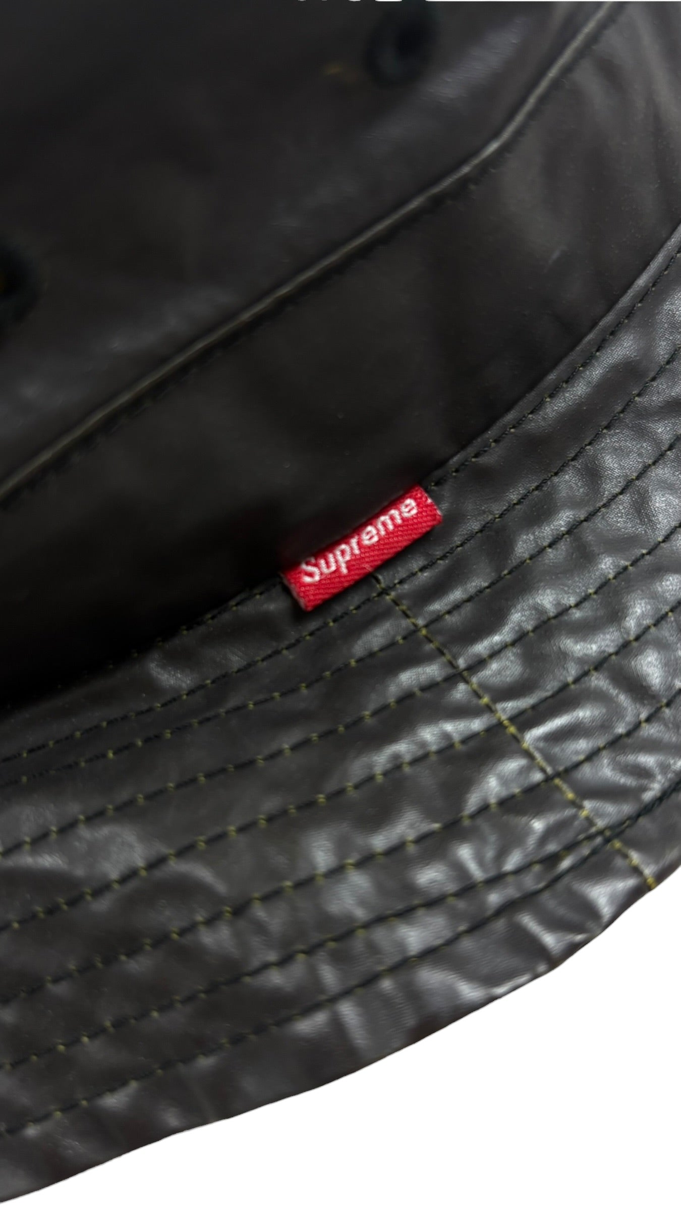 Bob Stone Island X Supreme marron / jaune taille S/M - Détail