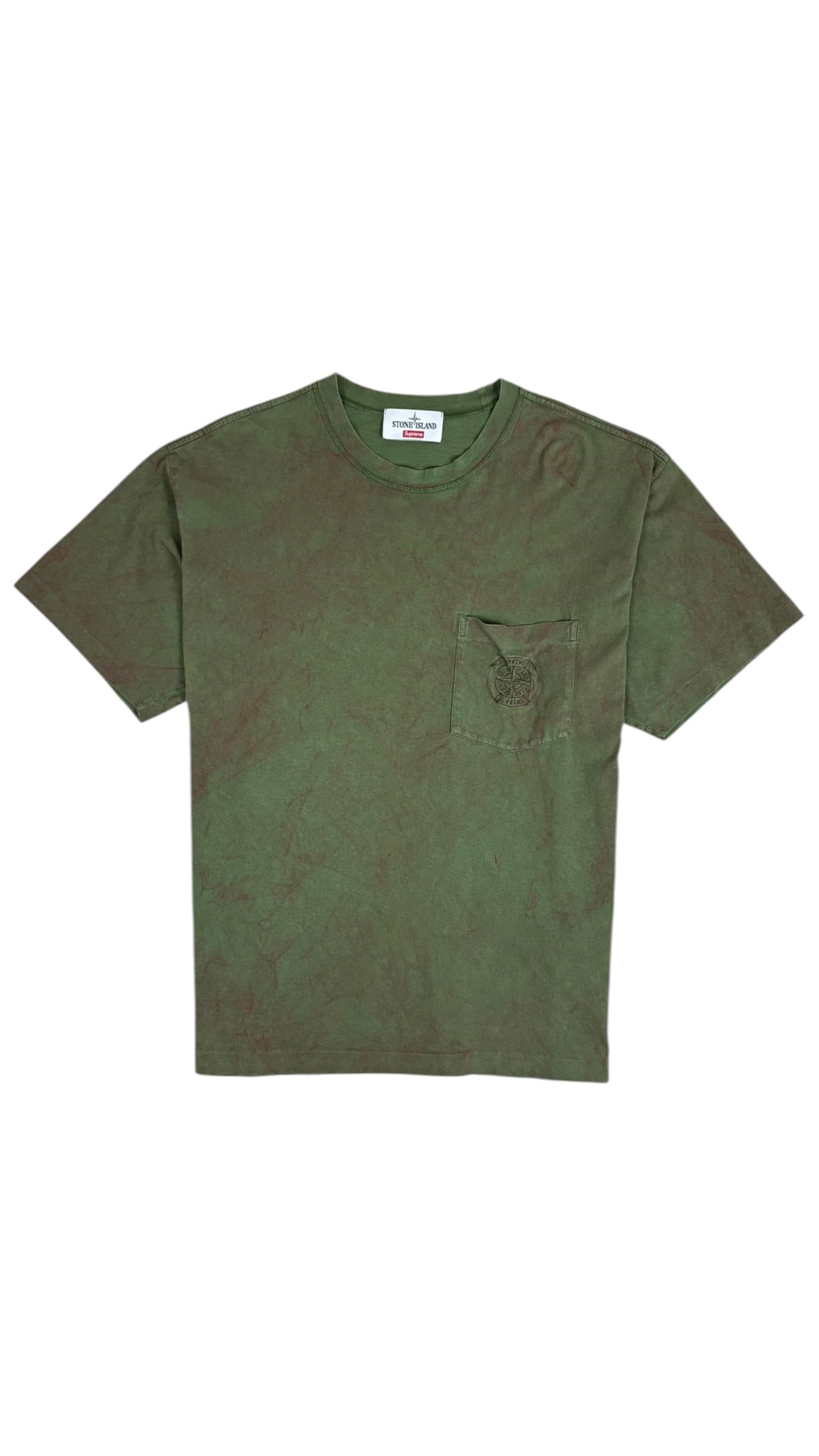 Veste Stone Island X Supreme kaki taille L - Vue de face