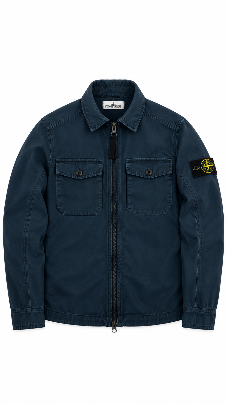 Surchemise Zippée Stone Island en Coton marine, taille M – vue de face – NB08 Shop