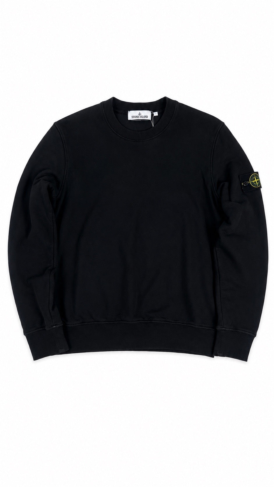 Sweat-shirt crewneck Stone Island noir taille M - vue de face