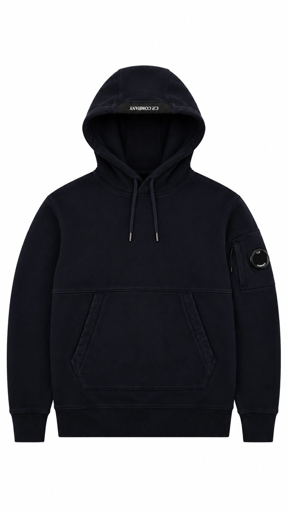 Sweat-shirt Hoodie C.P Company Lens Marine Taille M – vue de face – NB08 Shop