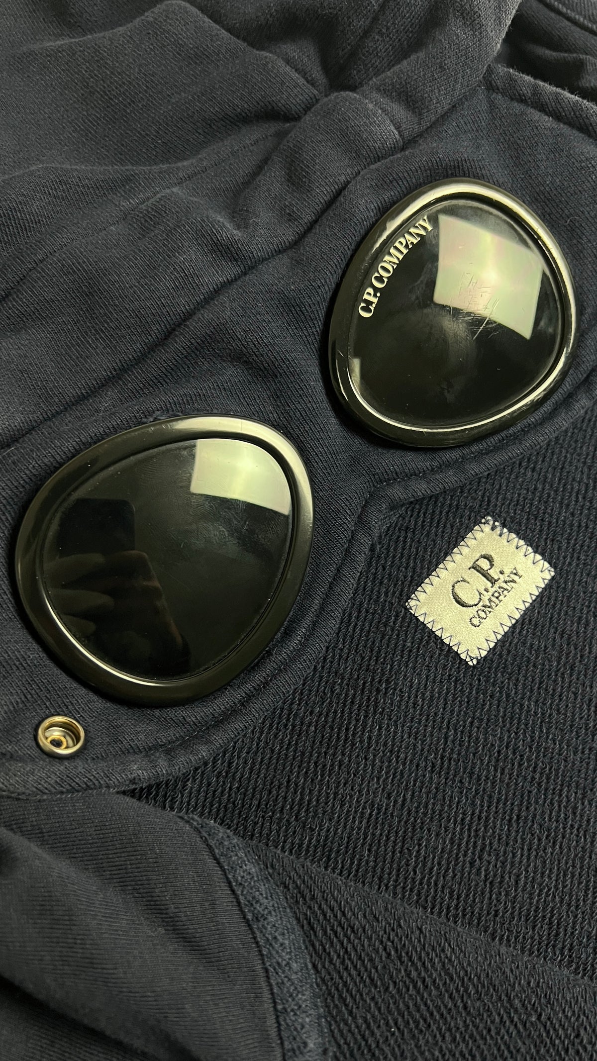 Sweat-shirt Hoodie Zippé C.P Company Goggle Vintage Marine Taille M – photographie 3 – NB08 Shop