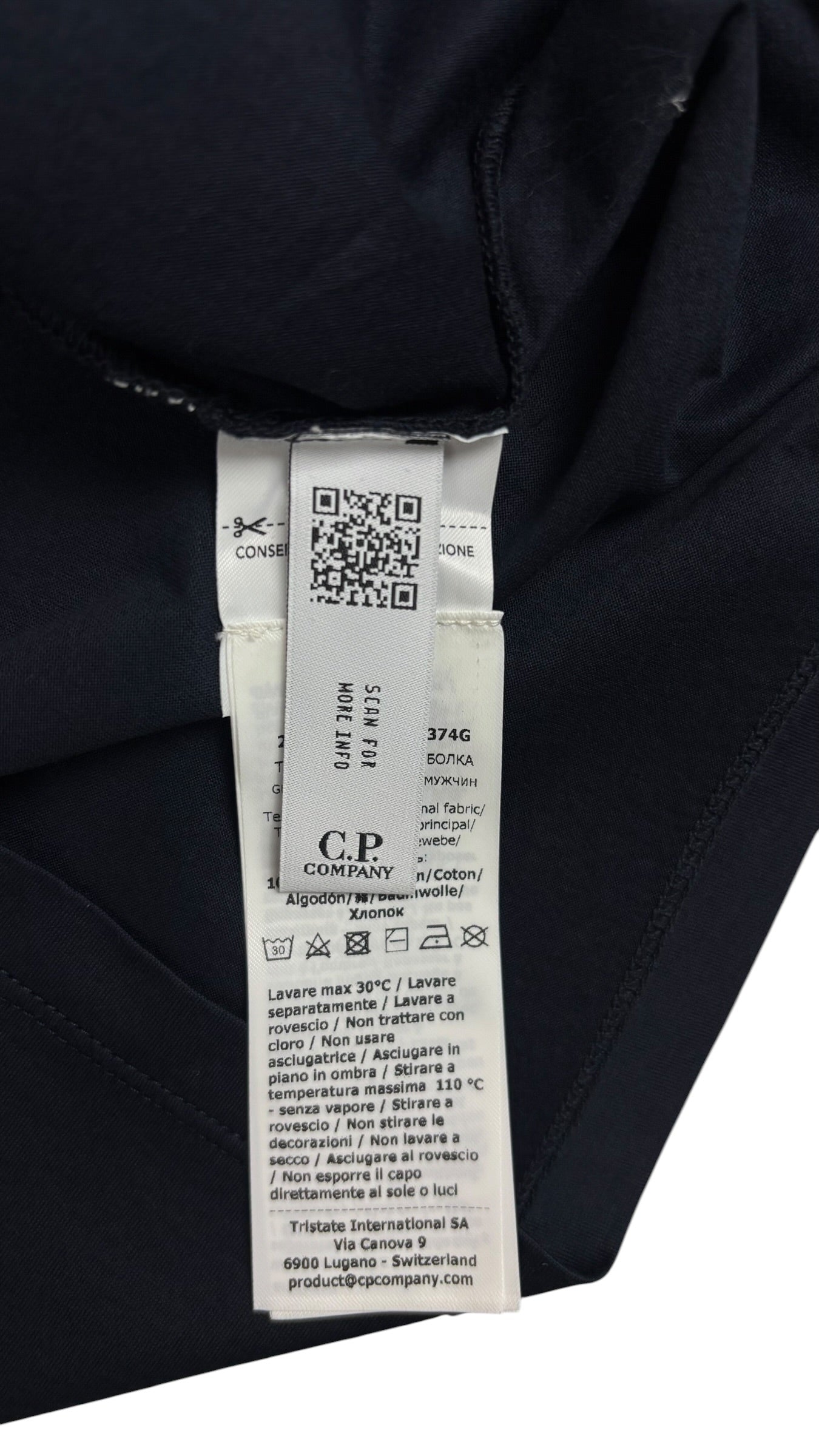 T-shirt C.P Company marine collection 2026 neuf avec étiquettes - détail | Authentique NB08
