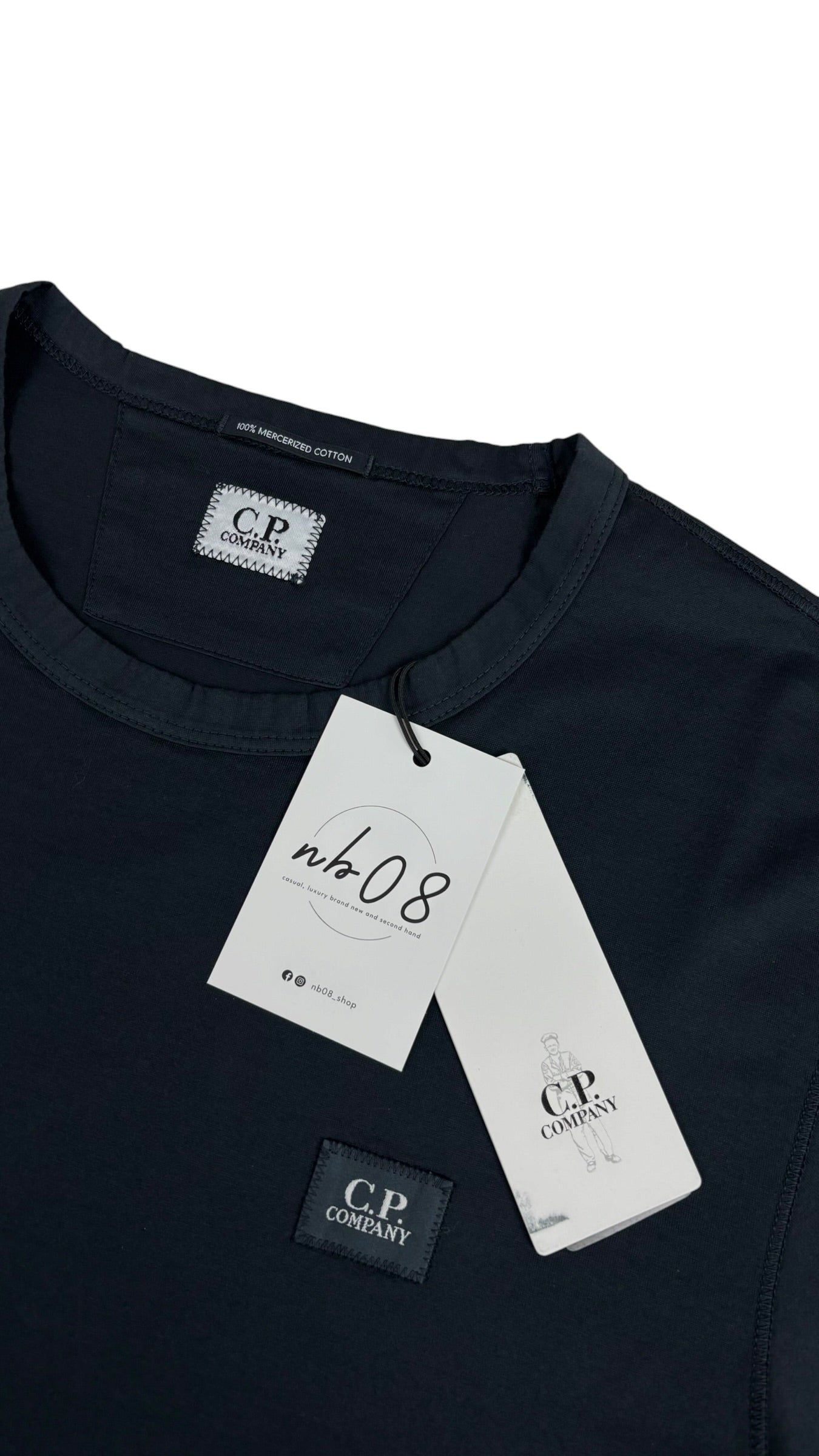 T-shirt C.P Company noir collection 2026 neuf avec étiquettes - vue dos | Authentique NB08