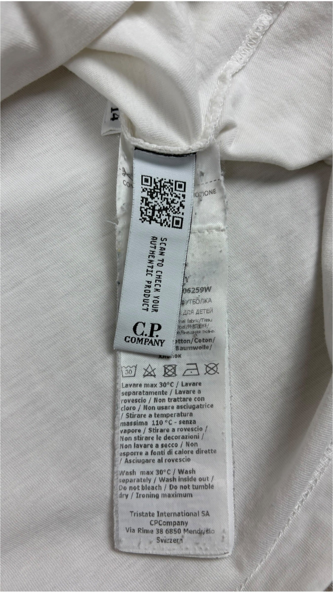 Tee-shirt C.P Company Junior blanc taille 14 ans - vue 5/5
