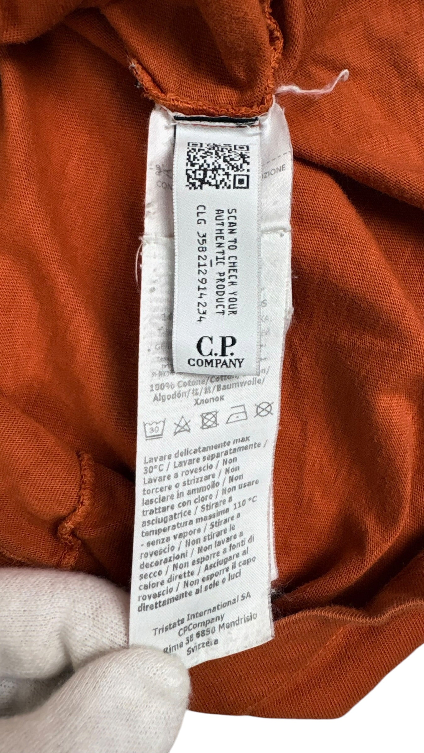 Tee-shirt C.P. Company orange 14 ans — vue de détail 2
