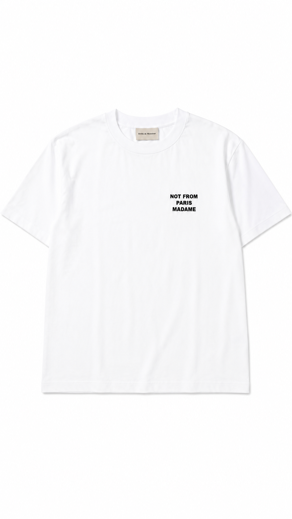 Tee-shirt Drôle De Monsieur Slogan blanc Collection 2026 - vue 1/4