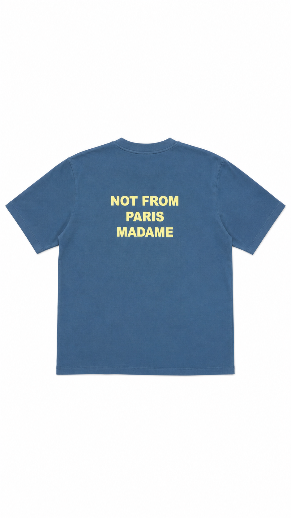 Tee-shirt Drôle De Monsieur Slogan bleu neuf - vue 2/4