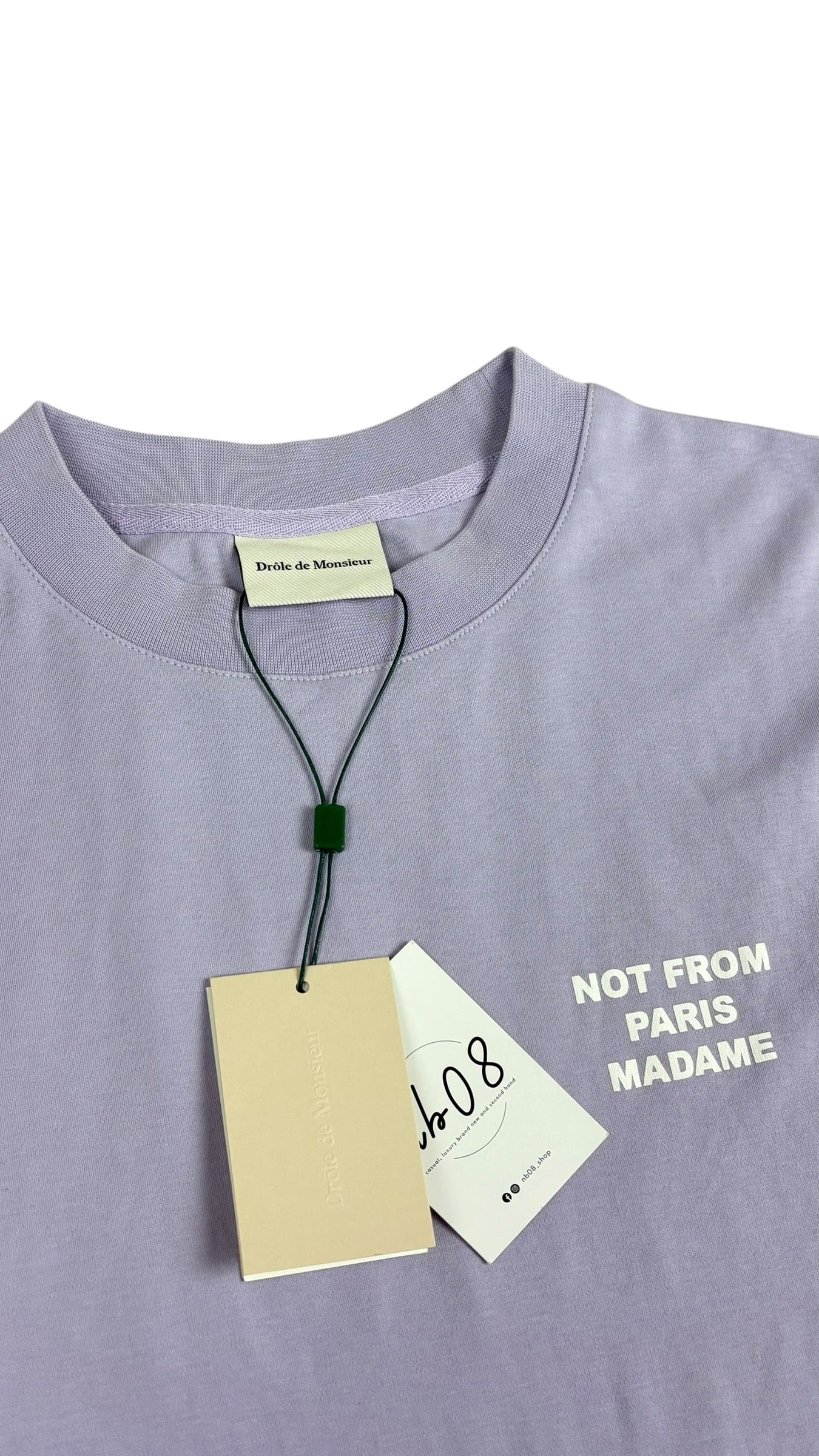 Tee-shirt Drôle De Monsieur Slogan lavande Collection 2026 - vue 3/4