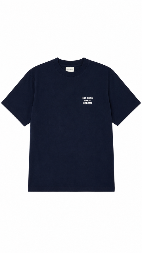 Tee-shirt Drôle De Monsieur Slogan - Marine - Neuf