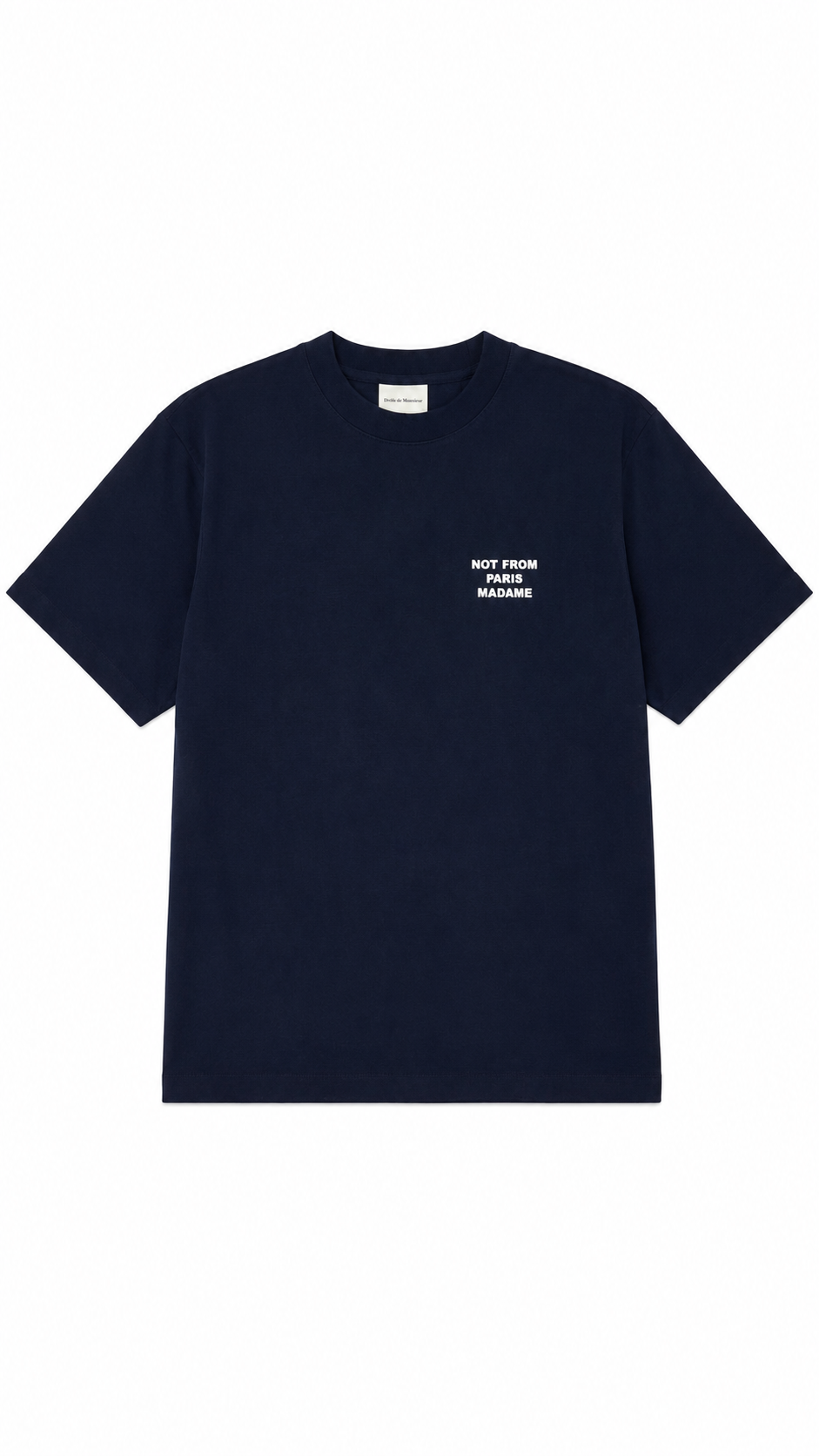 Tee-shirt Drôle De Monsieur Slogan marine neuf - vue 1/4