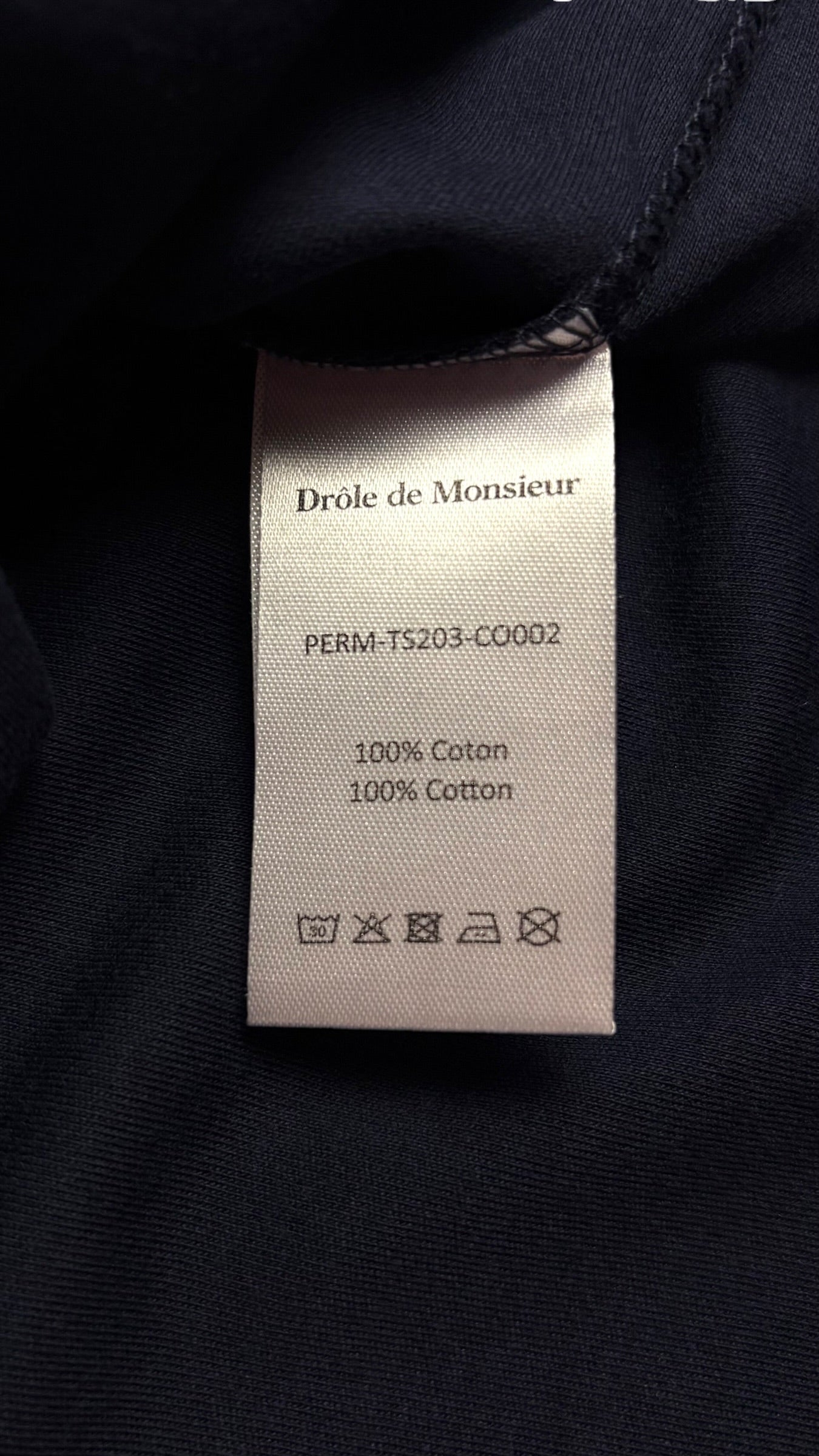 Tee-shirt Drôle De Monsieur Slogan marine neuf - vue 4/4
