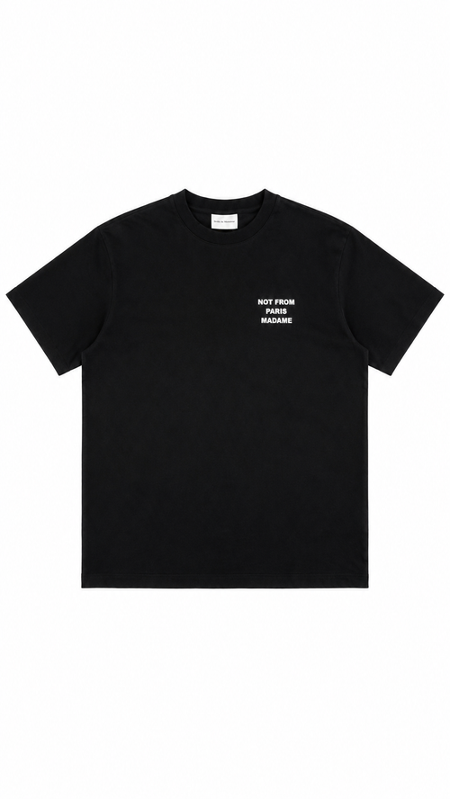 Tee-shirt Drôle De Monsieur Slogan - Noir - Neuf