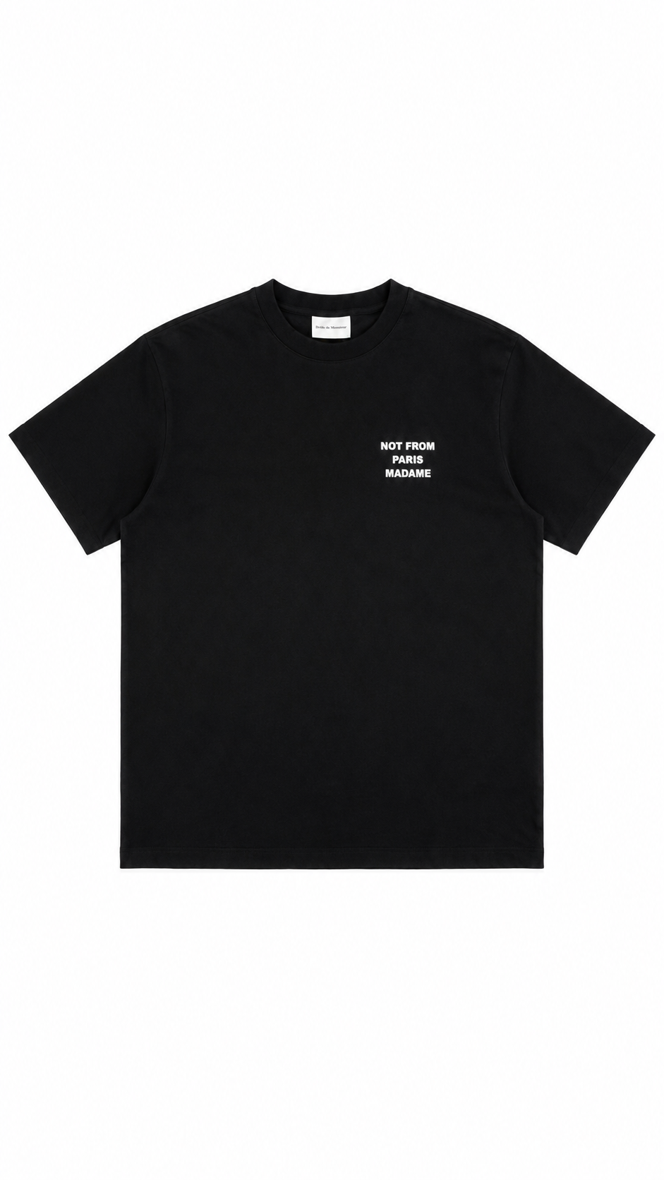 Tee-shirt Drôle De Monsieur Slogan noir neuf - vue 1/4