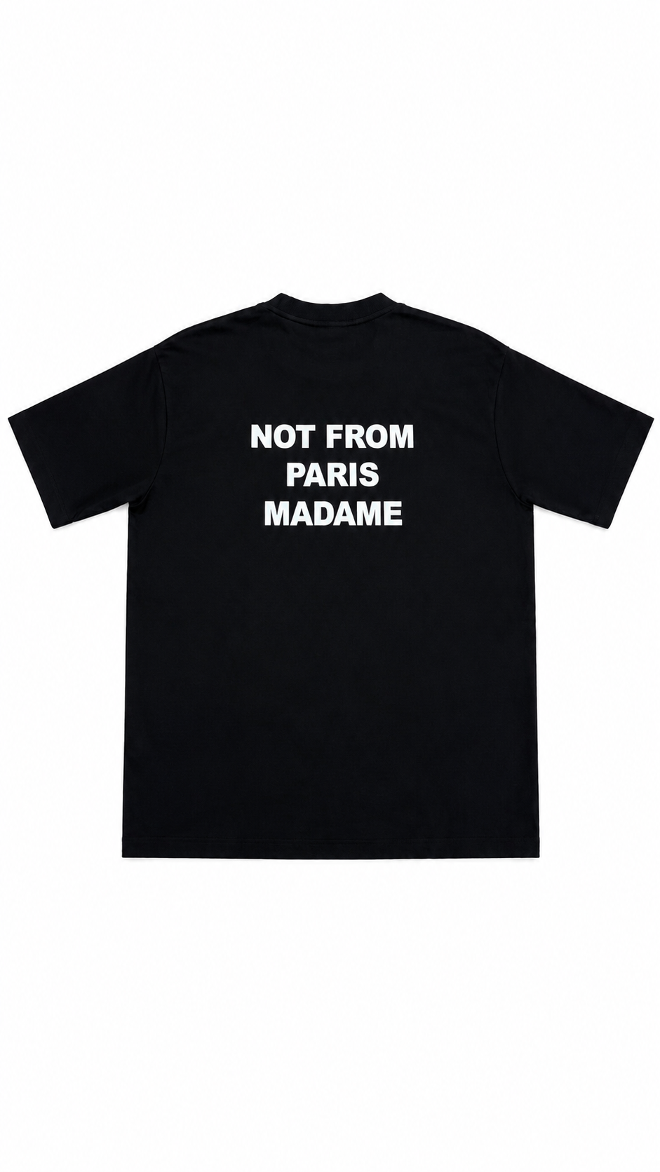 Tee-shirt Drôle De Monsieur Slogan noir neuf - vue 2/4