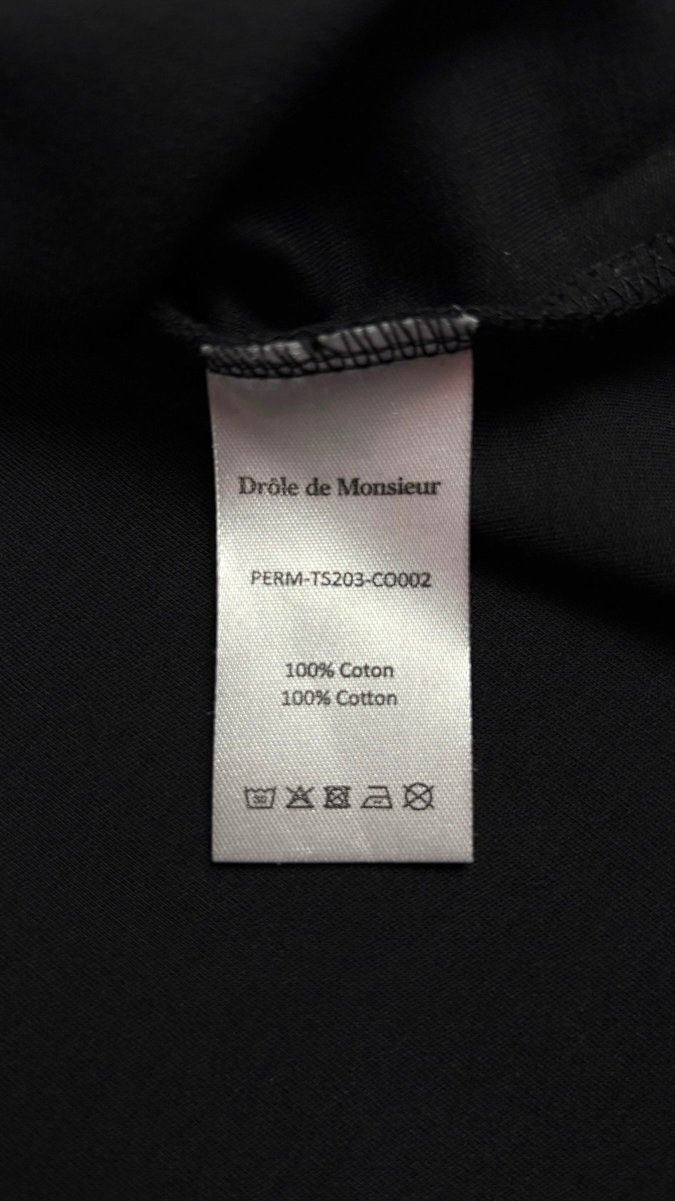 Tee-shirt Drôle De Monsieur Slogan noir neuf - vue 4/4