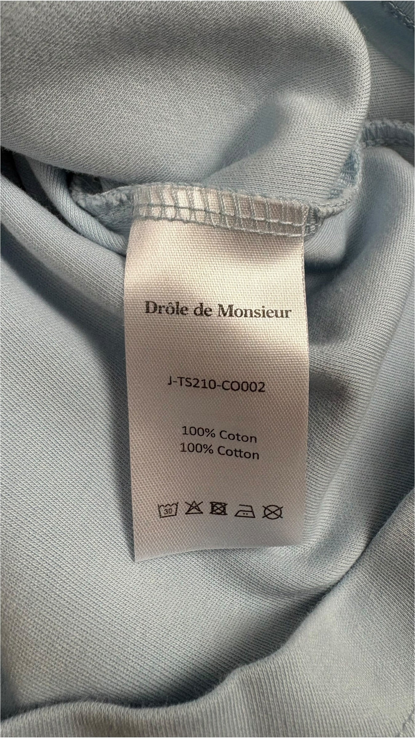 Tee-shirt Drôle De Monsieur Slogan Rose bleu taille M - vue 4/4