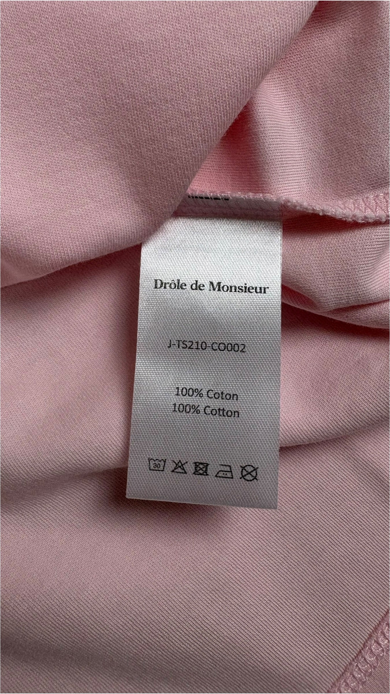 Tee-shirt Drôle De Monsieur Slogan Rose rose - vue 4/4