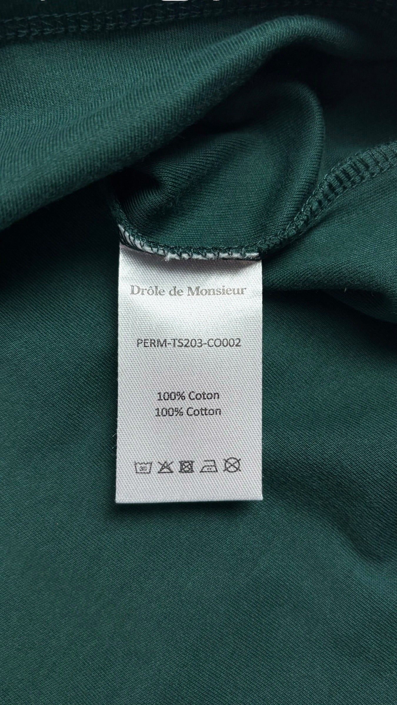 Tee-shirt Drôle De Monsieur Slogan vert neuf - vue 4/4