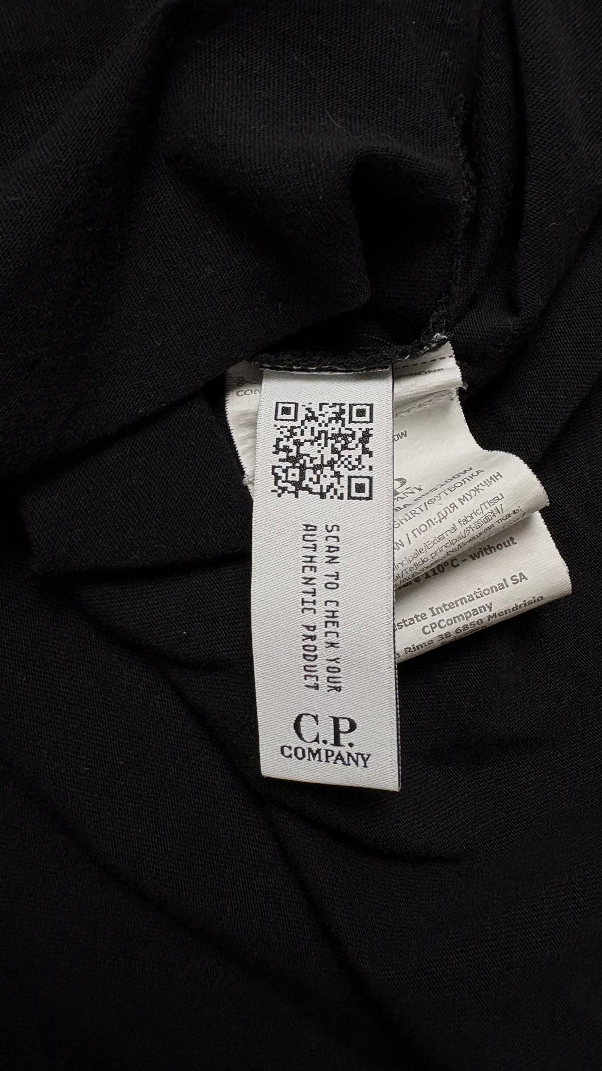 Tee-shirt Manches Longues C.P Company Logo Imprimé Noir Taille L – photo complémentaire 3 – NB08 Shop