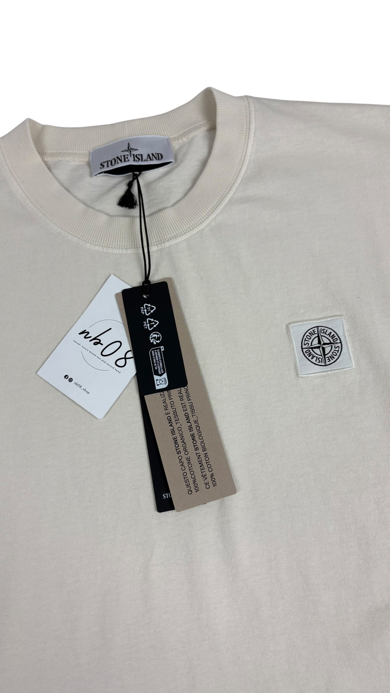 Tee-shirt Stone Island beige taille S Collection 2026 - vue 2/3